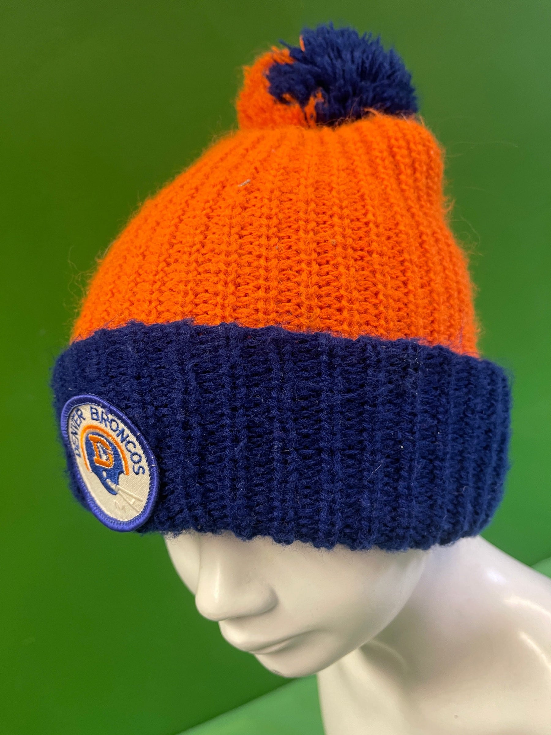 NFL Denver Broncos Vintage Old School 1970s Woolly Bobble Hat OSFM