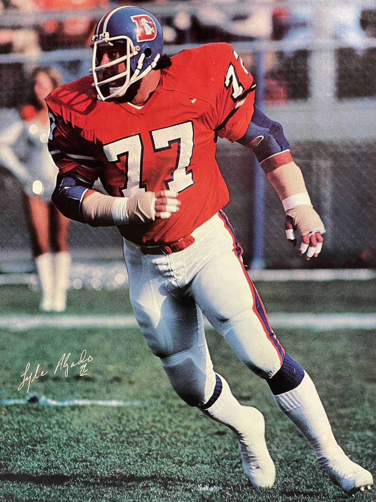 NFL Denver Broncos Lyle Alzado #77 Sports 1978 Illustrated Poster