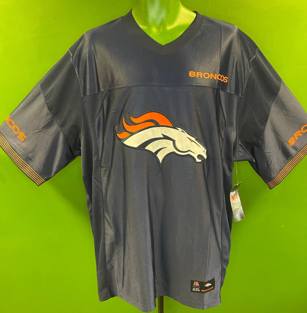 NFL Denver Broncos Logo Jersey Top Men's X-Large NWT