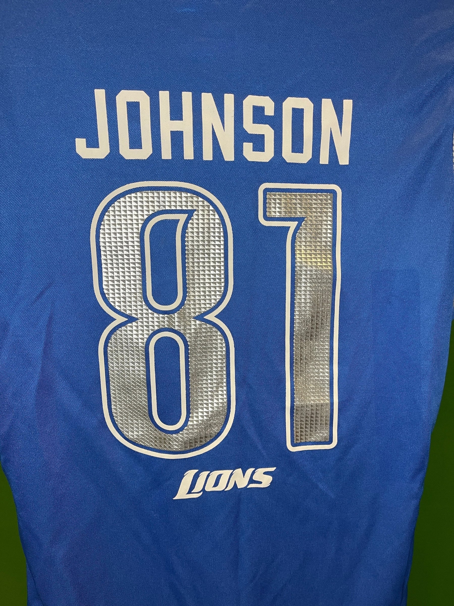 NFL Detroit Lions Calvin Johnson #81 Silver-Patterned Jersey Women's Large