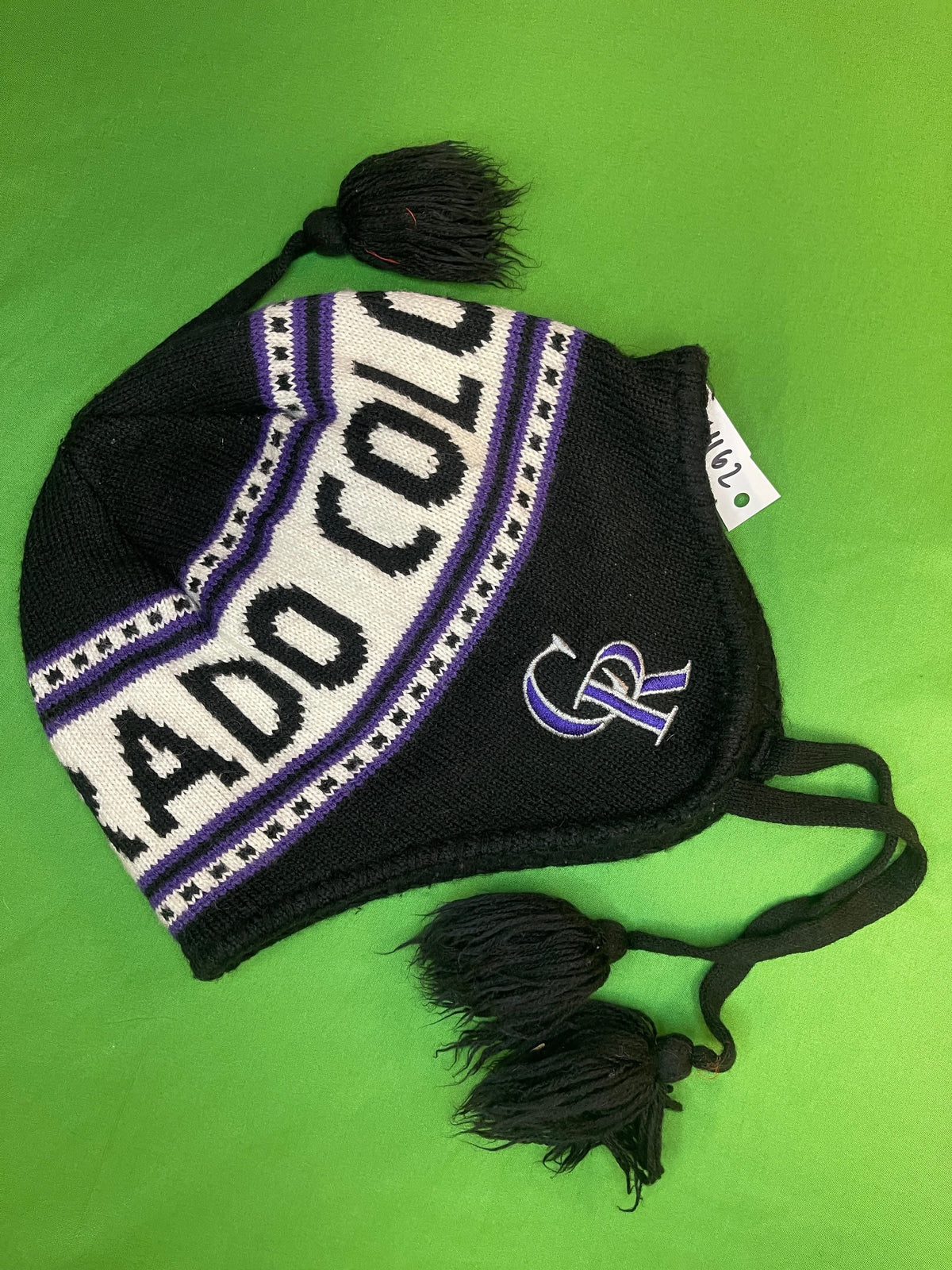 MLB Colorado Rockies Acrylic Nordic Style Woolly Hat Flaps OSFM