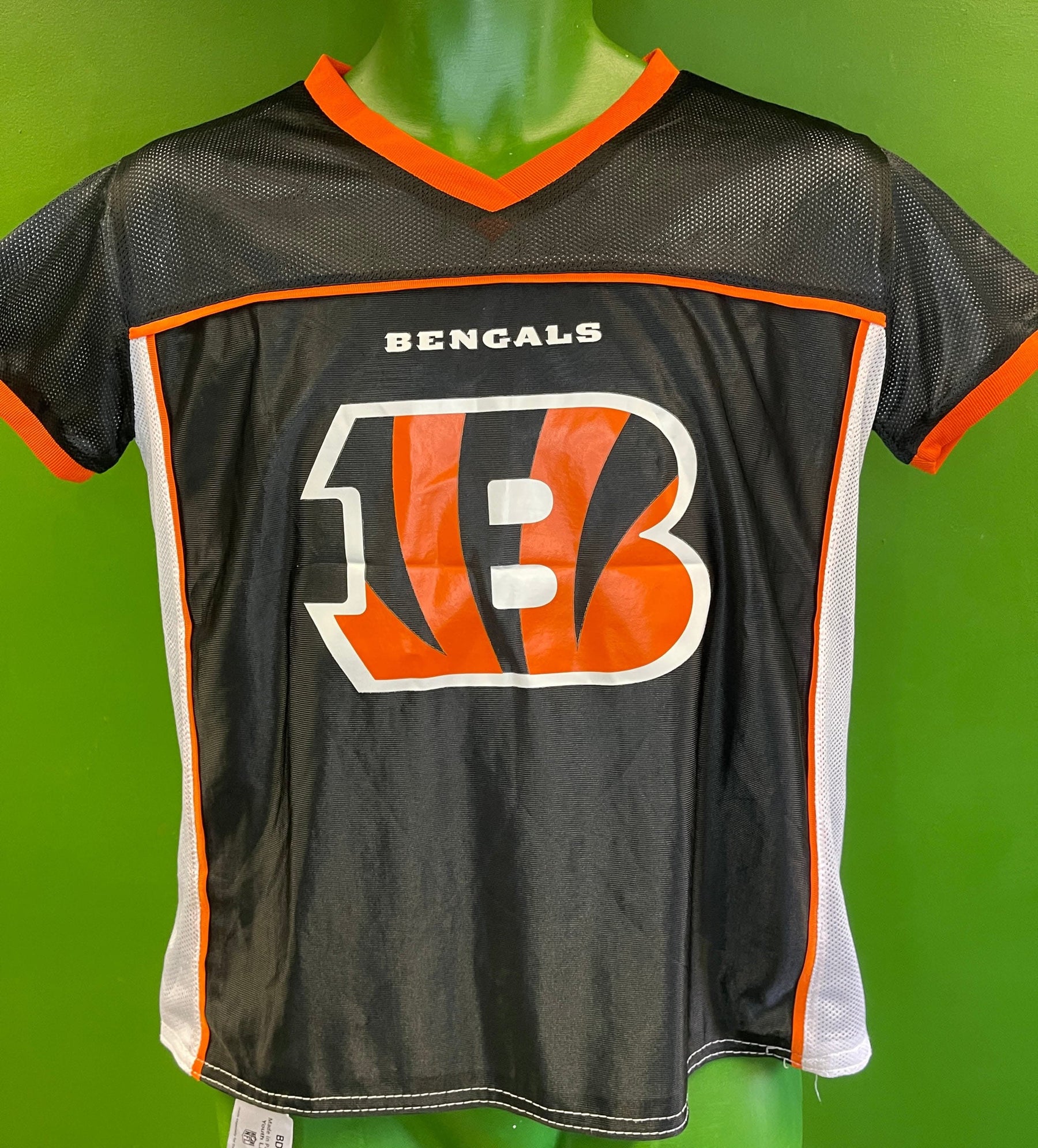 NFL Cincinnati Bengals Authentic Kids' Flag Football Shirt Youth Large