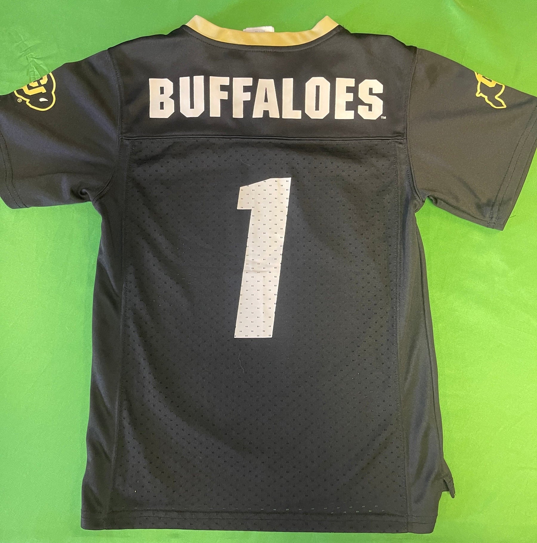 NCAA Colorado Buffaloes #1 Black Jersey Youth Small 6-7