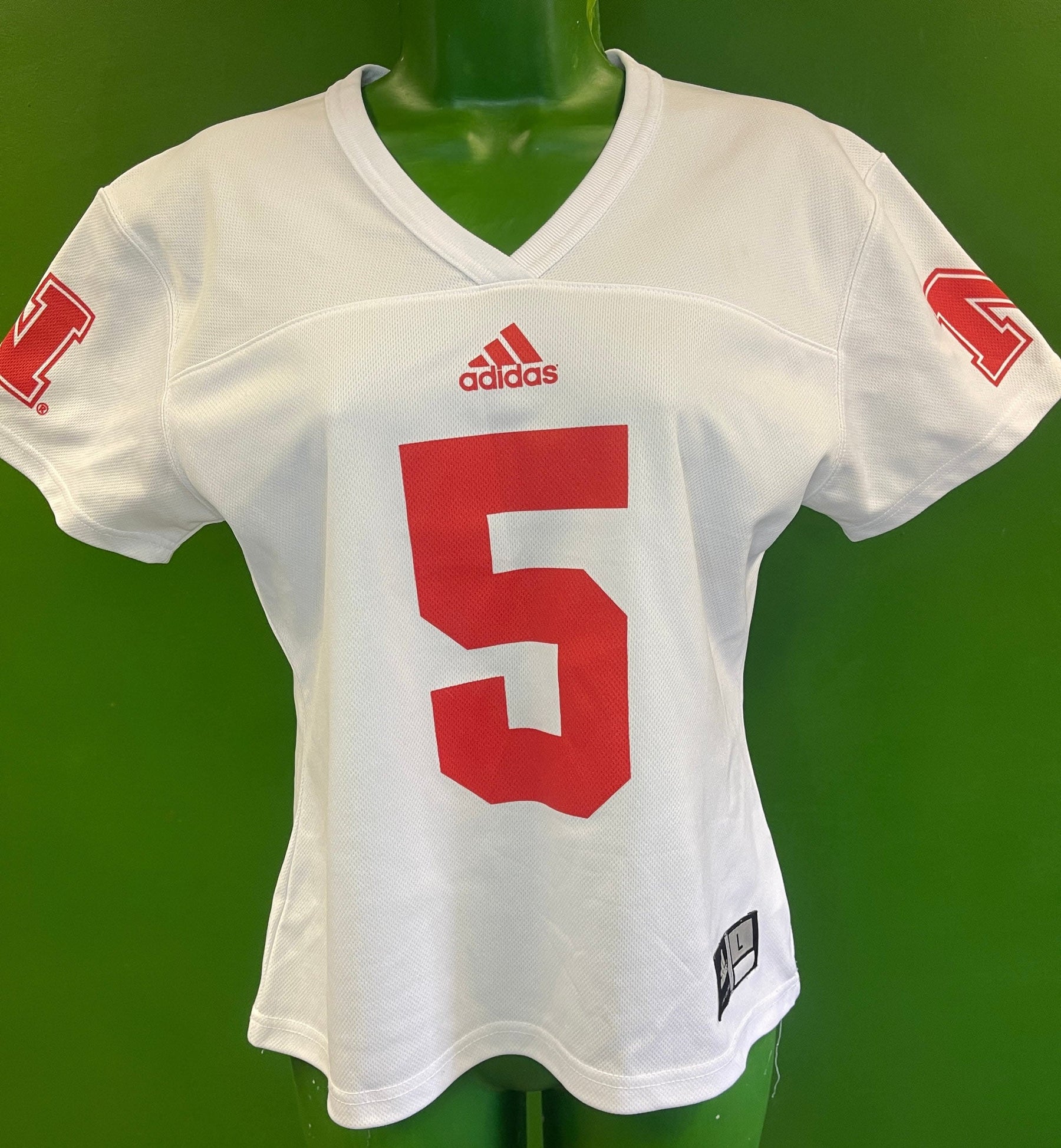 NCAA Nebraska Cornhuskers #5 White Jersey Youth Large