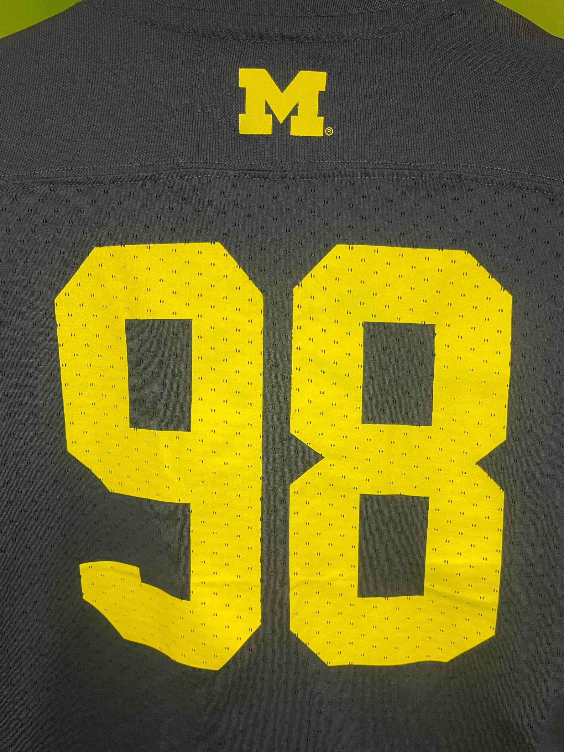 NCAA Michigan Wolverines #98 Mesh Jersey Youth Medium 10-12