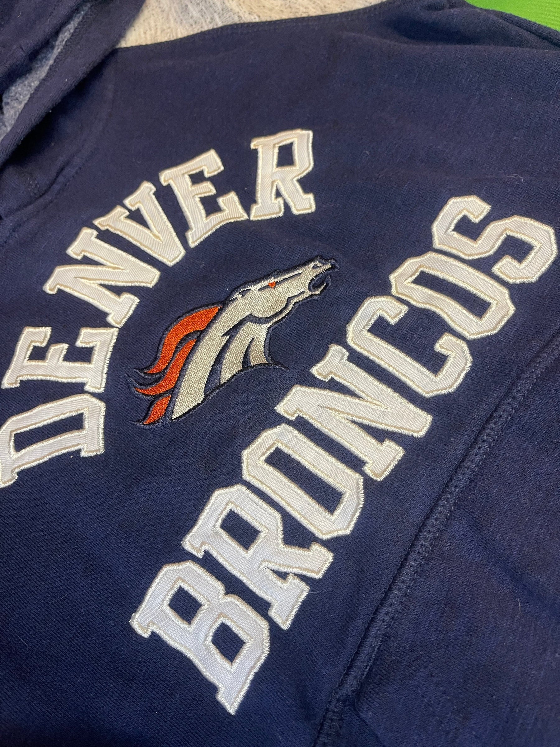 NFL Denver Broncos Stitched Colour Blocked Pullover Hoodie Youth Small 8