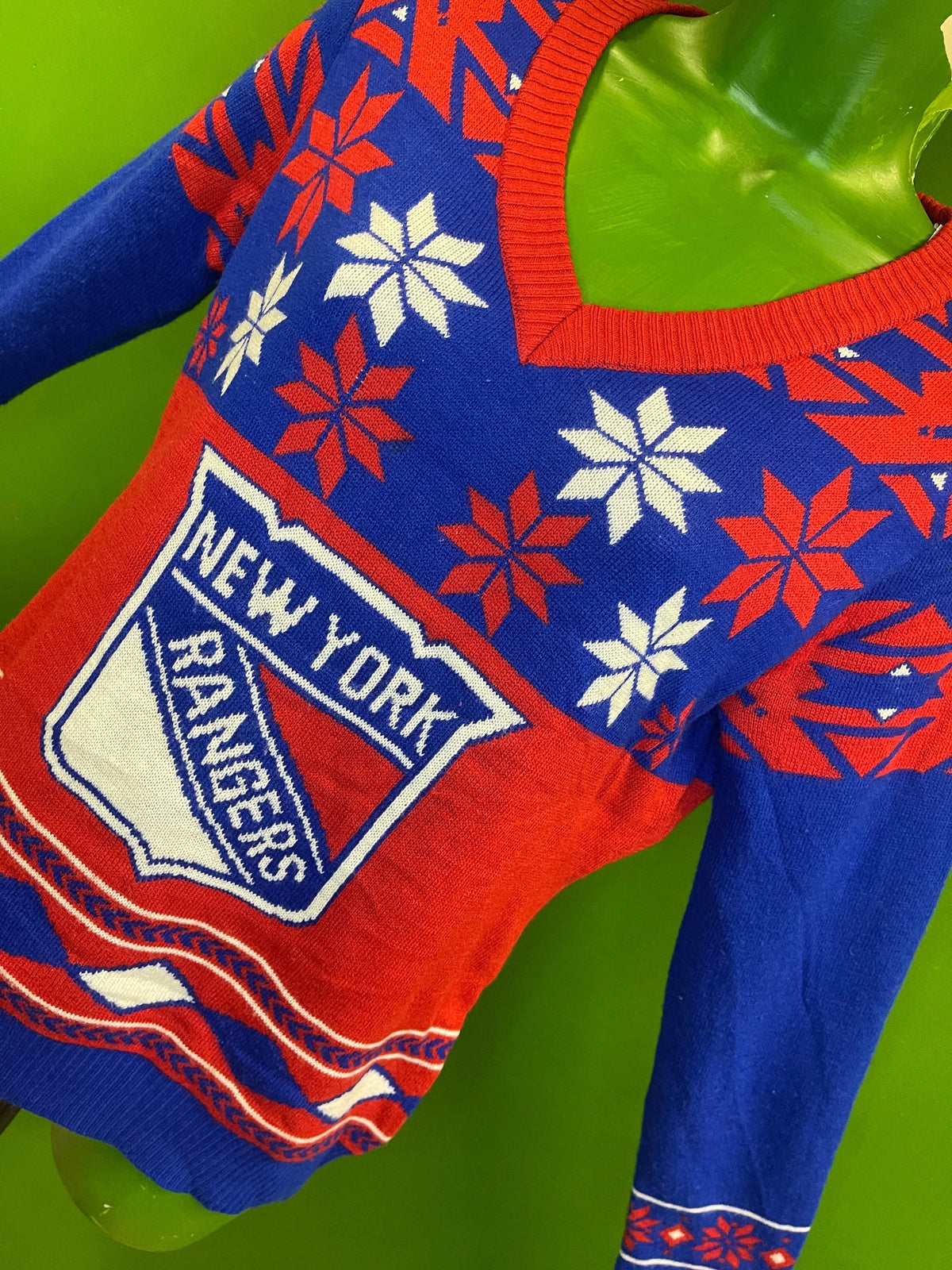 NHL New York Rangers Ugly Winter/Christmas Jumper Men's Medium