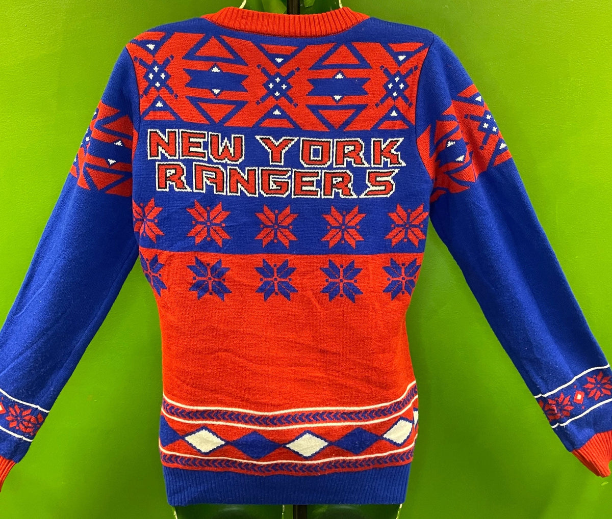 NHL New York Rangers Ugly Winter/Christmas Jumper Men's Medium