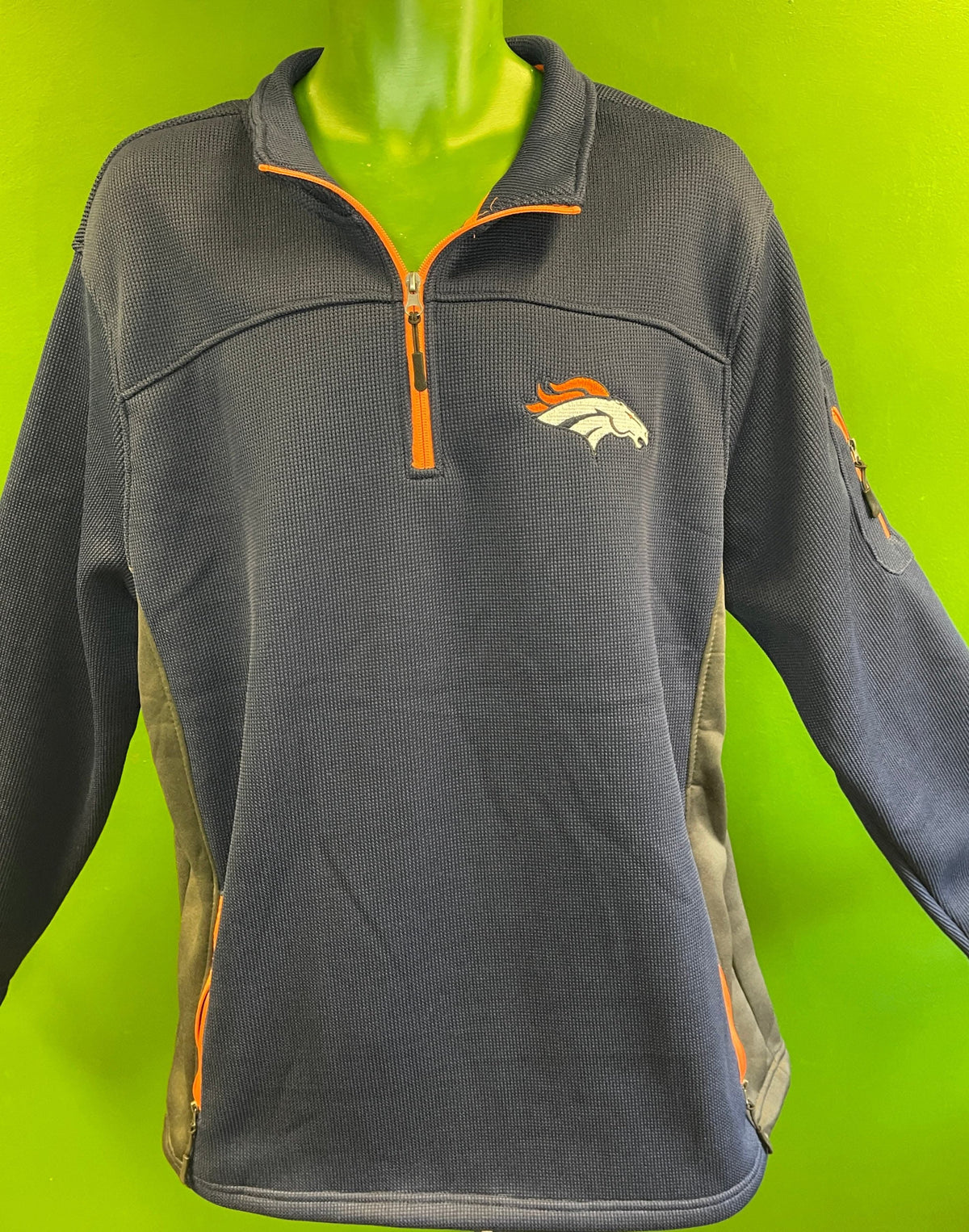 NFL Denver Broncos Thermal 1/4 Zip Pullover Men's X-Large NWT