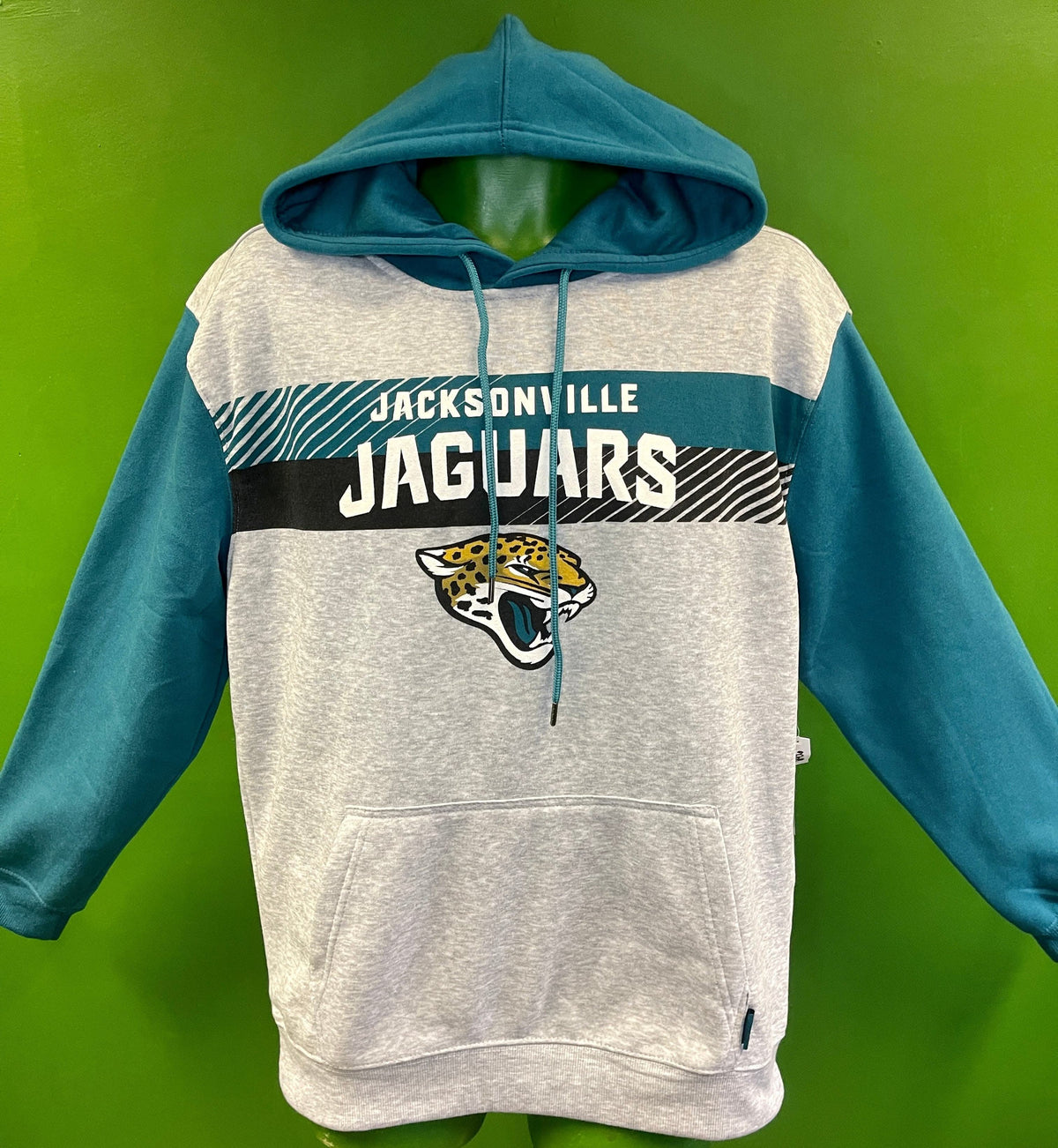 NFL Jacksonville Jaguars Grey Colourblock Hoodie Men's Large NWT