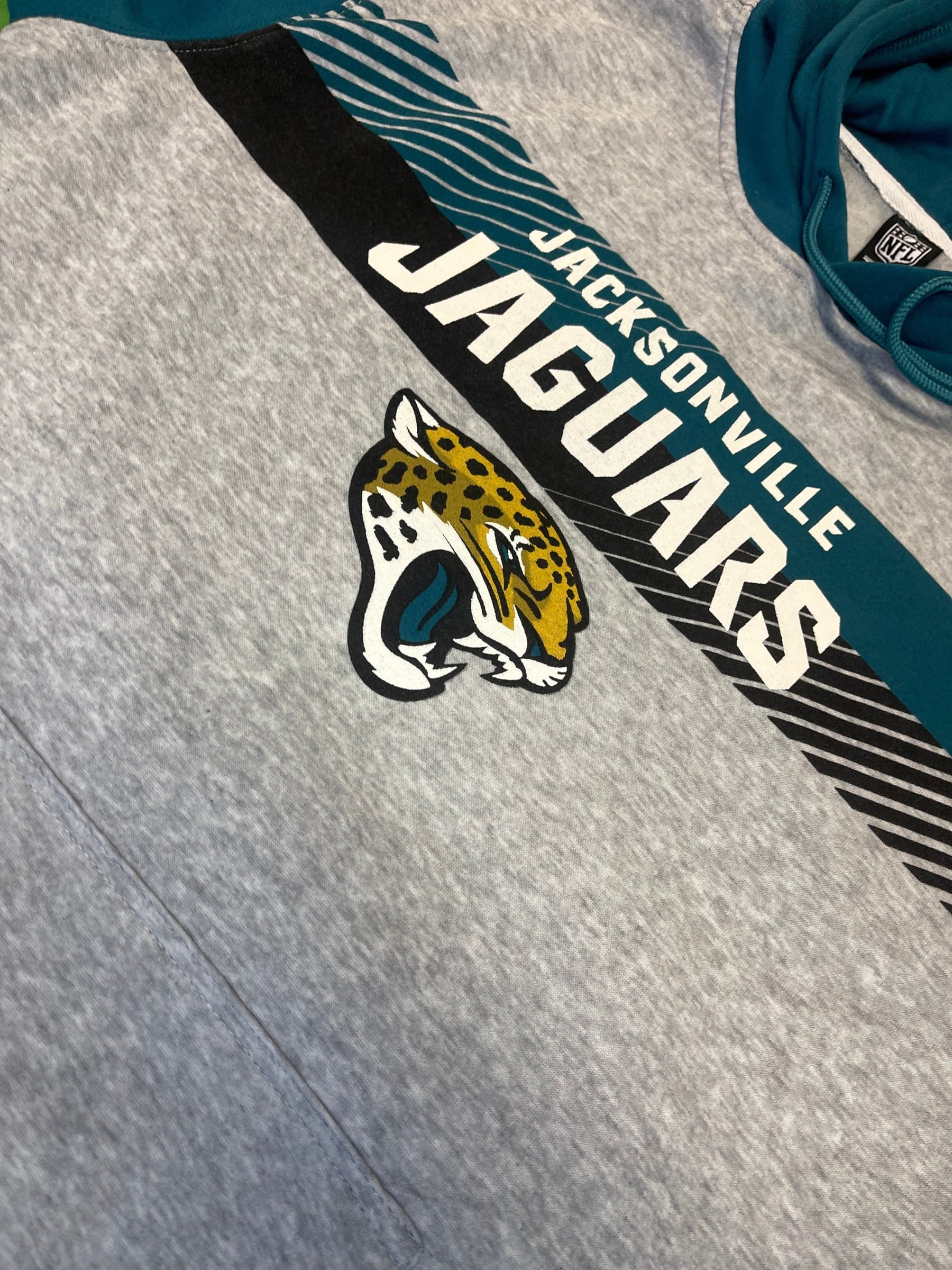 NFL Jacksonville Jaguars Grey Colourblock Hoodie Men's 2X-Large NWT