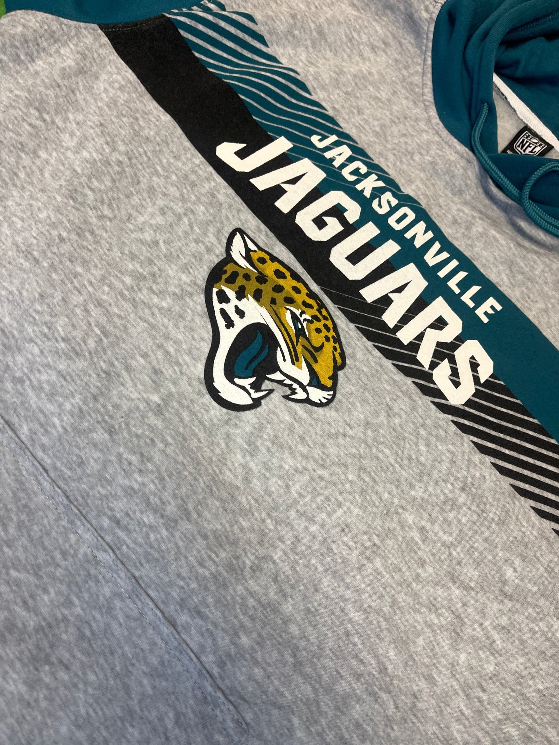 NFL Jacksonville Jaguars Grey Colourblock Hoodie Men's X-Large NWT