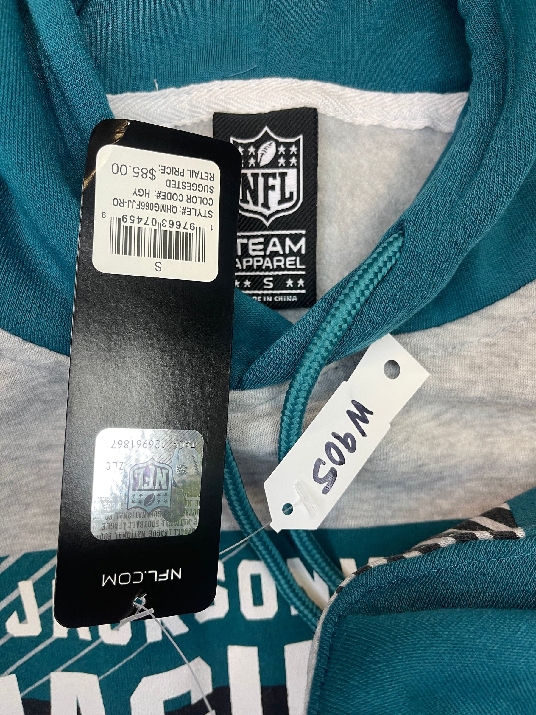 NFL Jacksonville Jaguars Grey Colourblock Hoodie Men's Small NWT