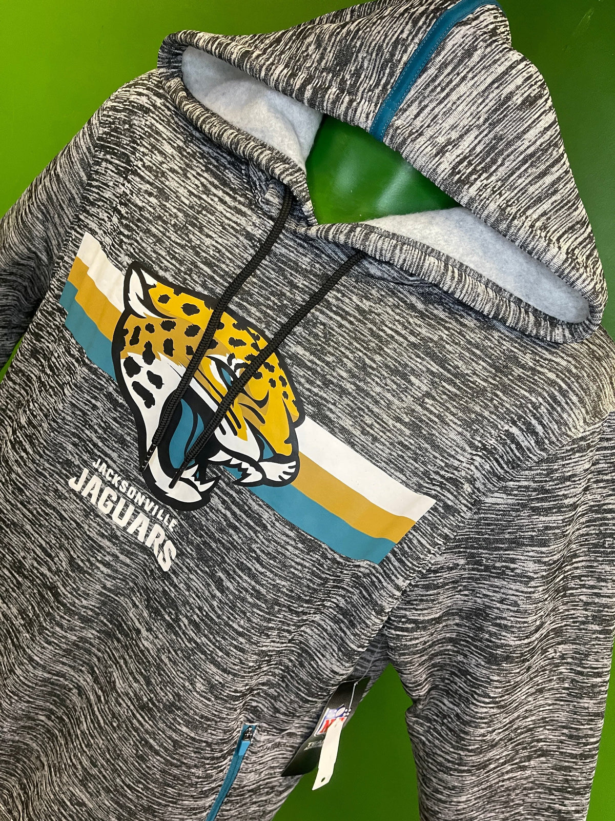 NFL Jacksonville Jaguars Grey Space Dye Hoodie Men's X-Large NWT