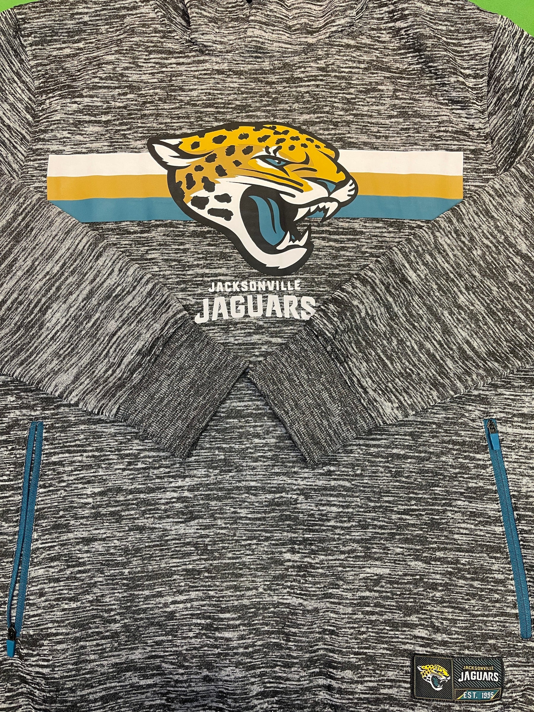 NFL Jacksonville Jaguars Grey Space Dye Hoodie Men's Large NWT