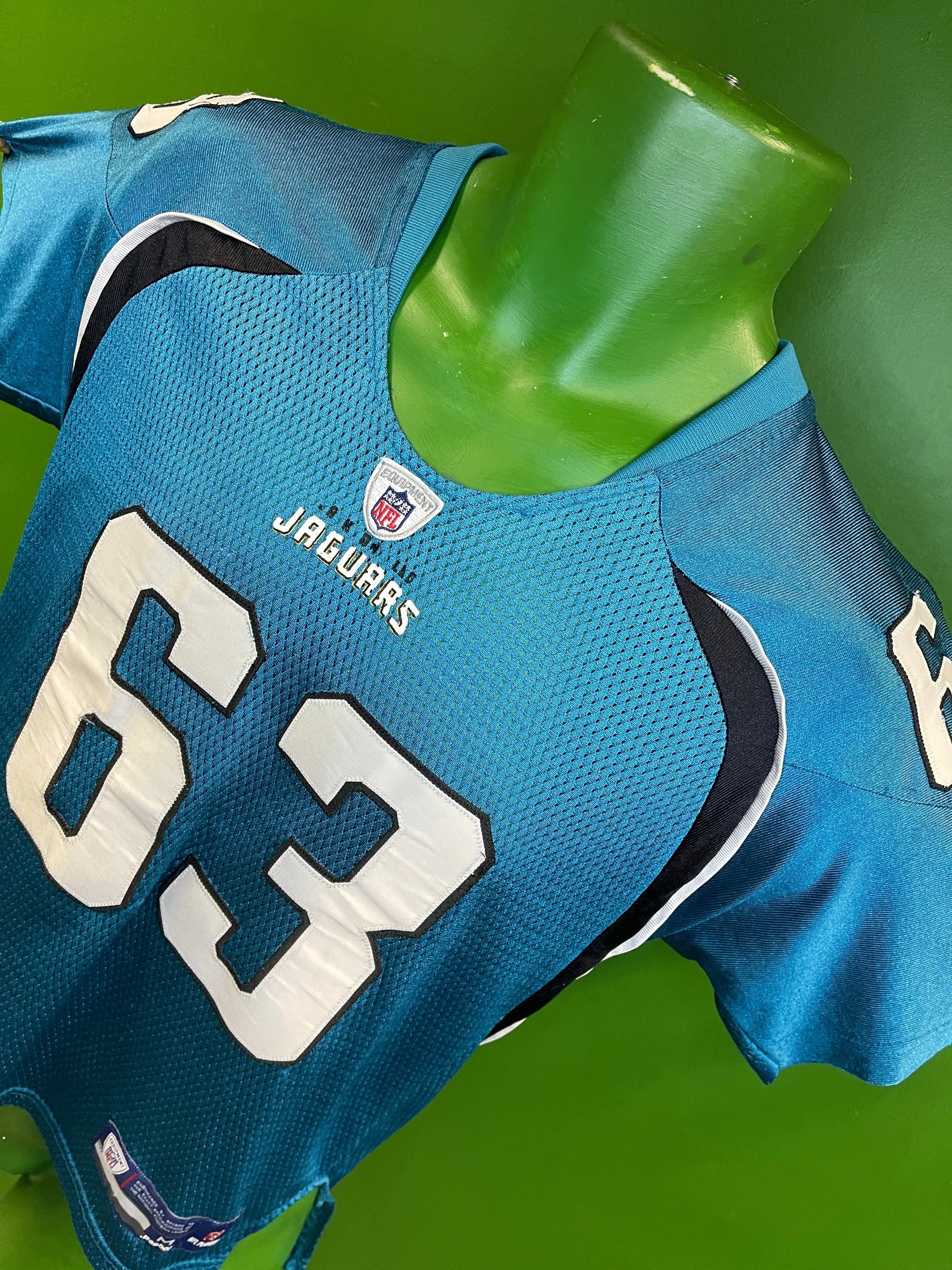 NFL Jacksonville Jaguars Meester #63 Vtg SIGNED Jersey Youth Medium 10-12