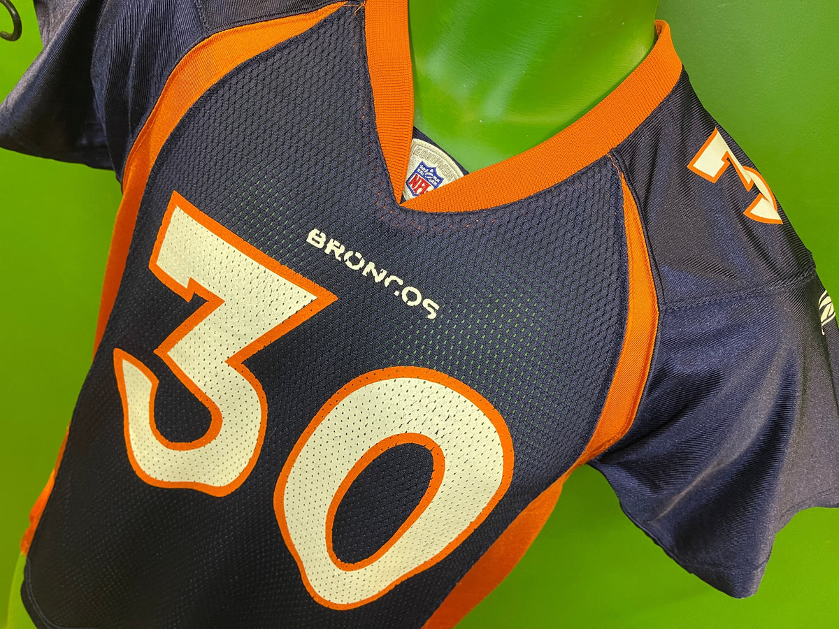 NFL Denver Broncos Mike Bell #30 Blue Jersey Youth Medium 10-12