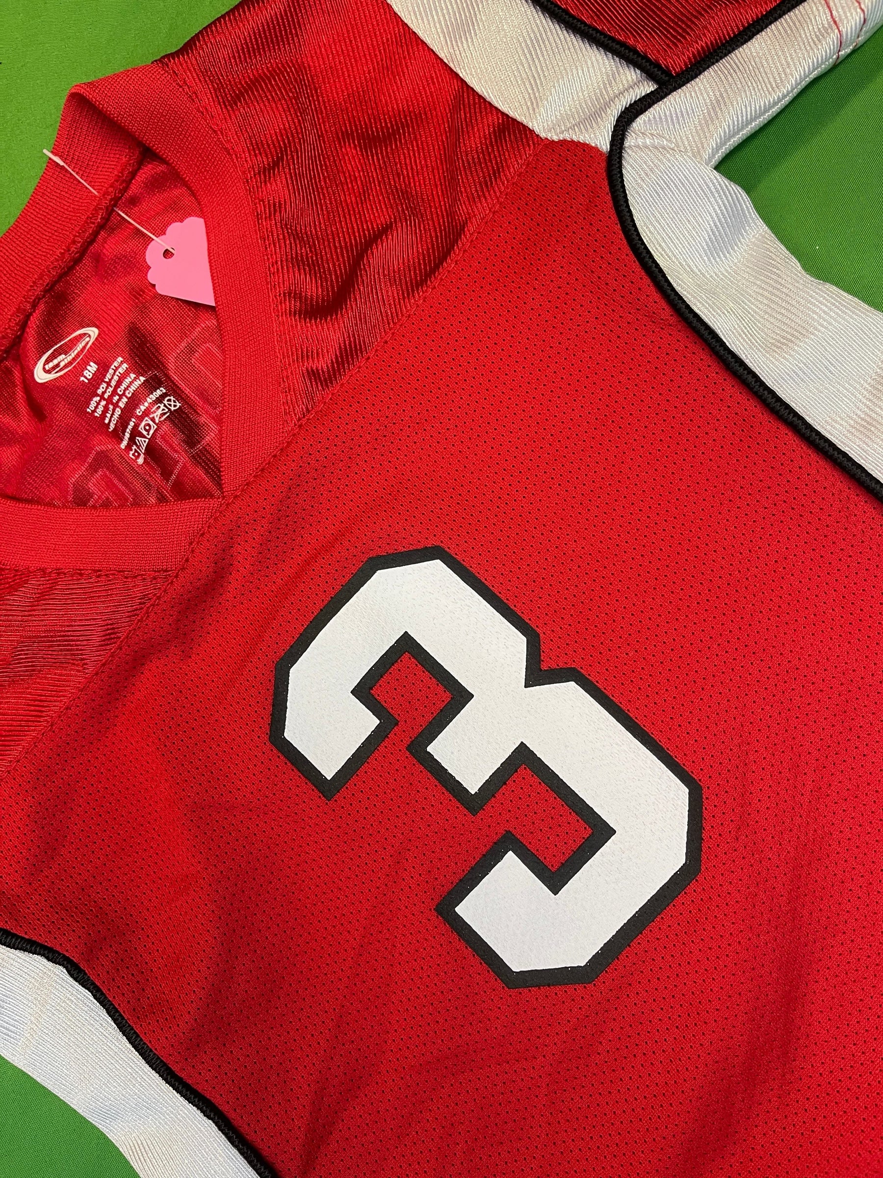 NCAA Georgia Bulldogs Team Athletics Red #3 Jersey Toddler 18 Months