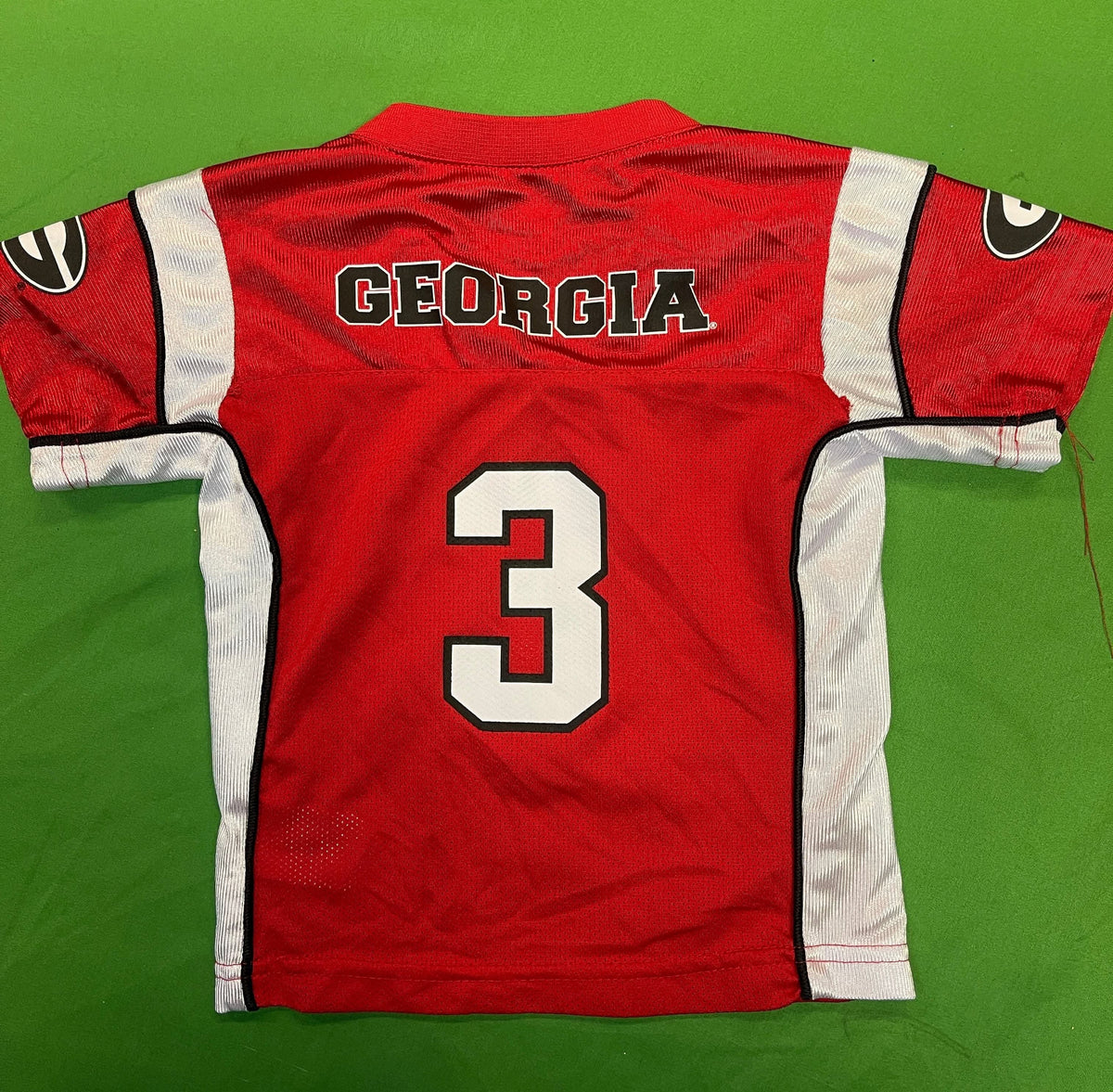 NCAA Georgia Bulldogs Team Athletics Red #3 Jersey Toddler 18 Months