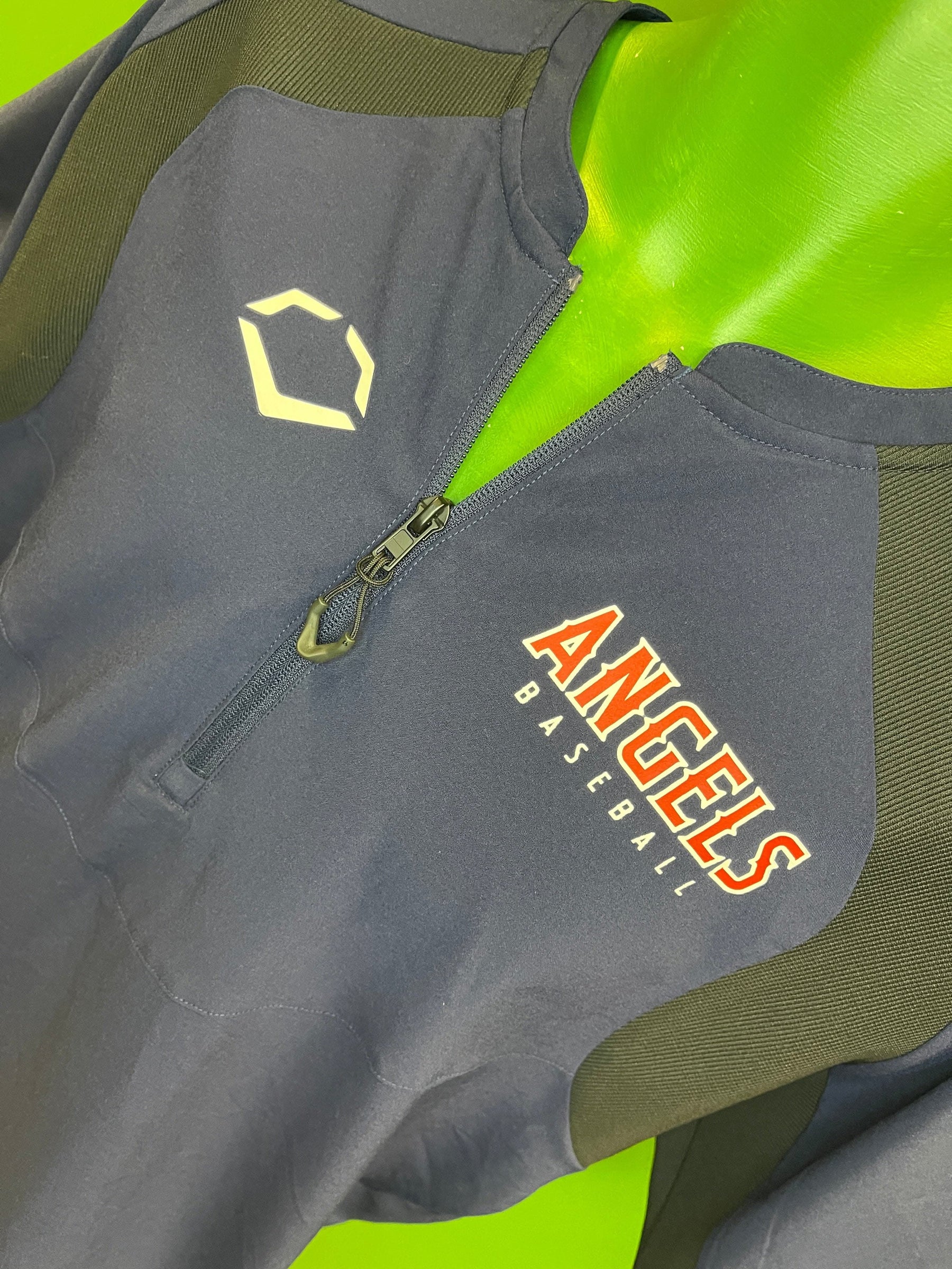 MLB Los Angeles Angels 1/4 Zip Drawstring Jersey Top Men's Small