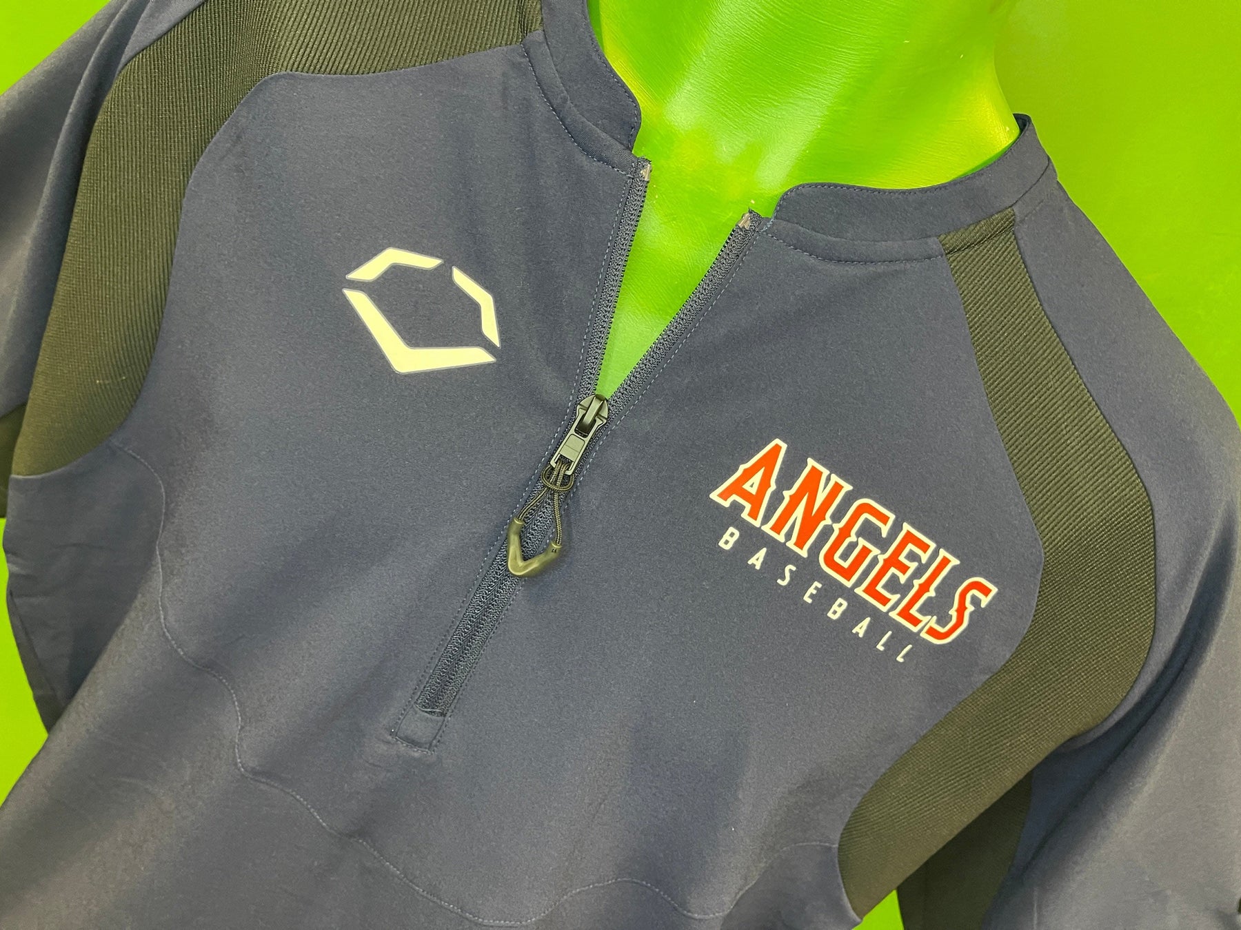 MLB Los Angeles Angels 1/4 Zip Drawstring Jersey Top Men's Small