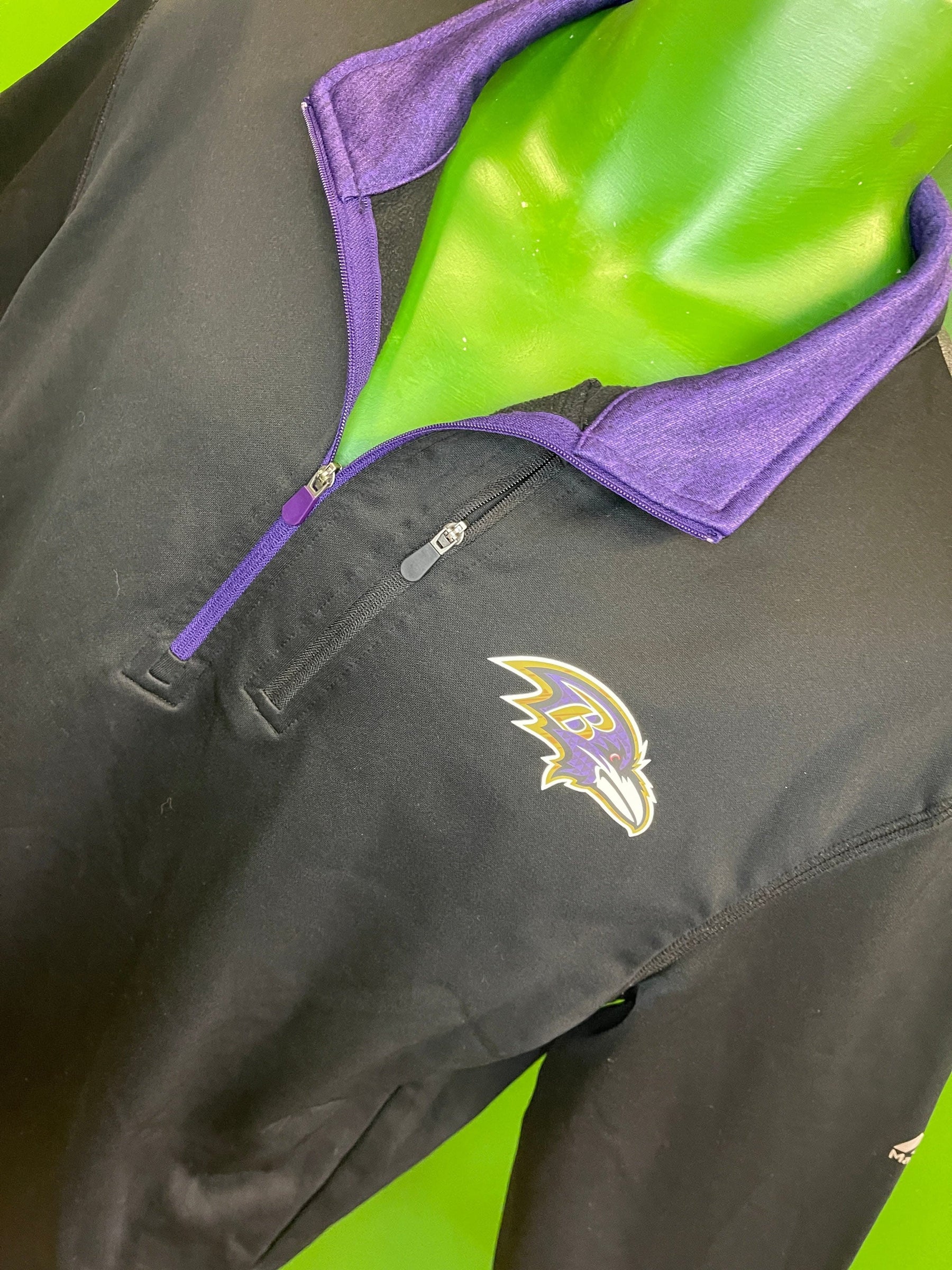 NFL Baltimore Ravens Majestic Cool Base 1/4 Zip Pullover Men's Large