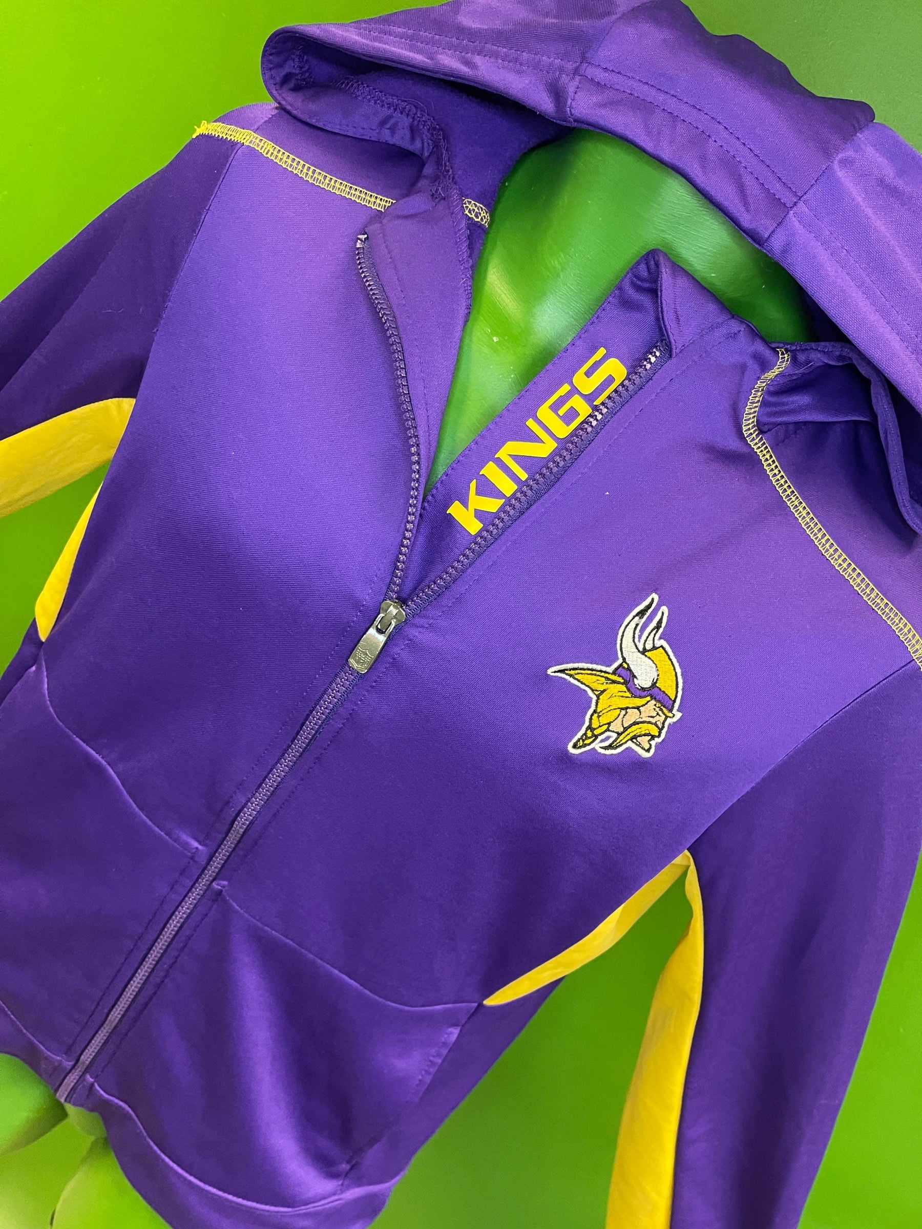 NFL Minnesota Vikings Colourblock Full-Zip Hoodie Youth Large 14-16