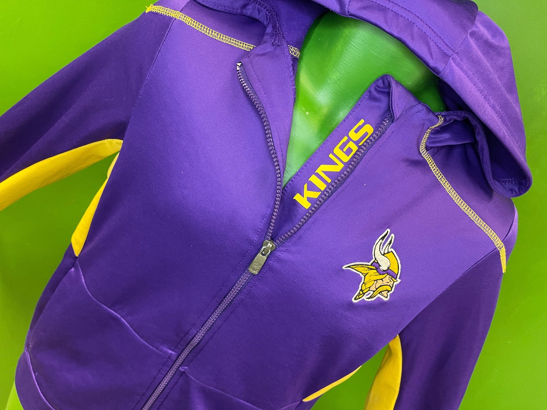 NFL Minnesota Vikings Colourblock Full-Zip Hoodie Youth Large 14-16