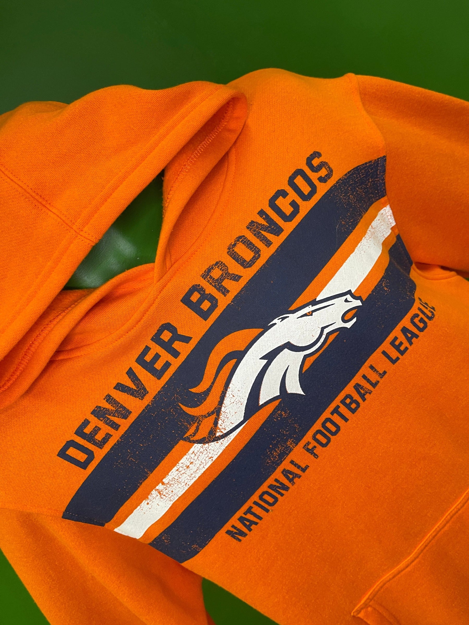 NFL Denver Broncos Orange Pullover Hoodie Youth X-Large 18