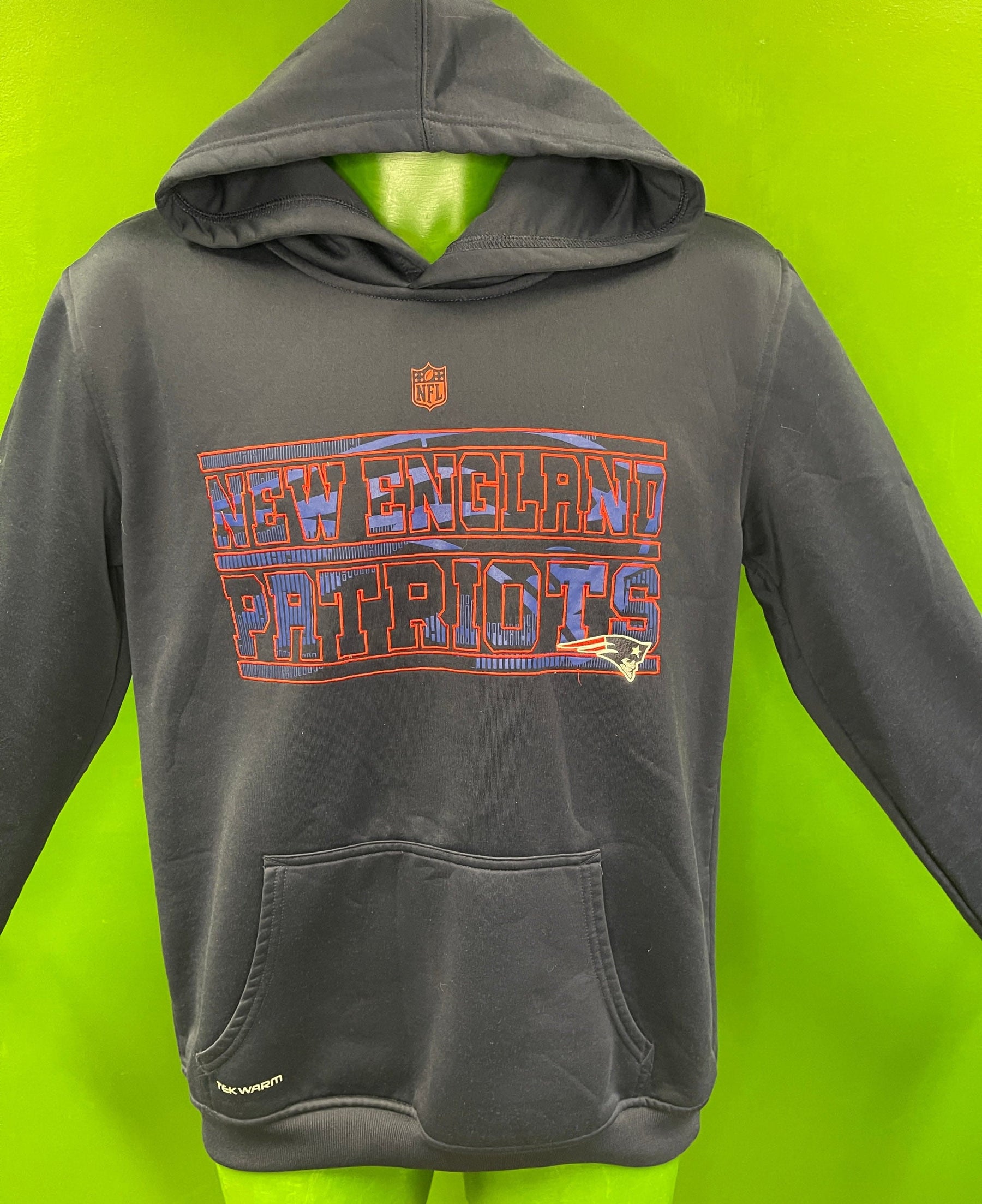 NFL New England Patriots Stitched Navy Pullover Hoodie Youth X-Large 18