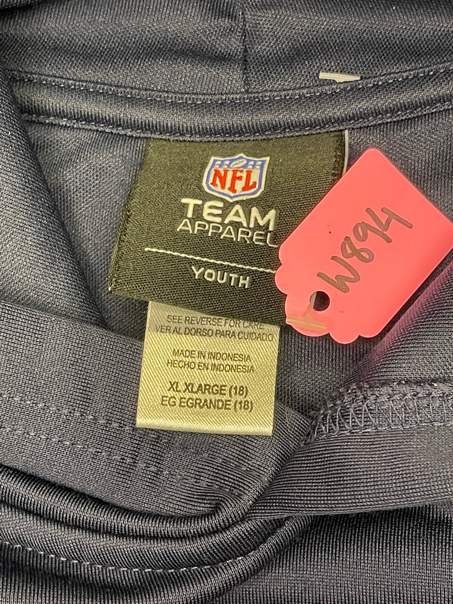 NFL New England Patriots Stitched Navy Pullover Hoodie Youth X-Large 18