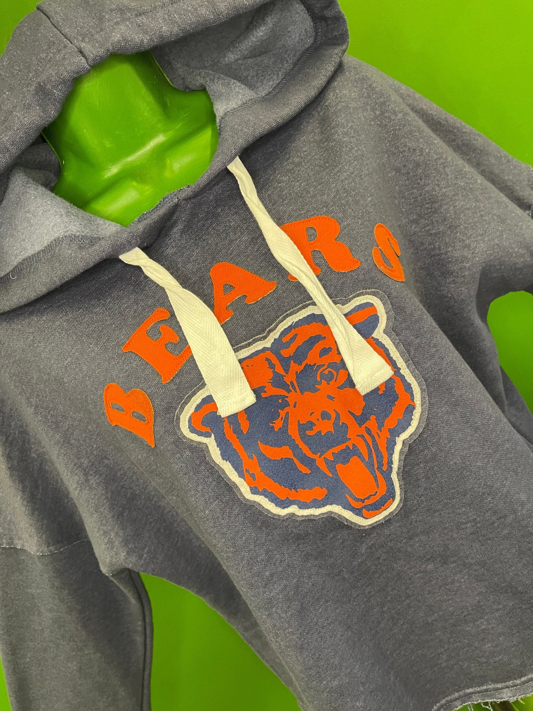 NFL Chicago Bears Fanatics Heathered Blue Stitched Pullover Hoodie Women's Small