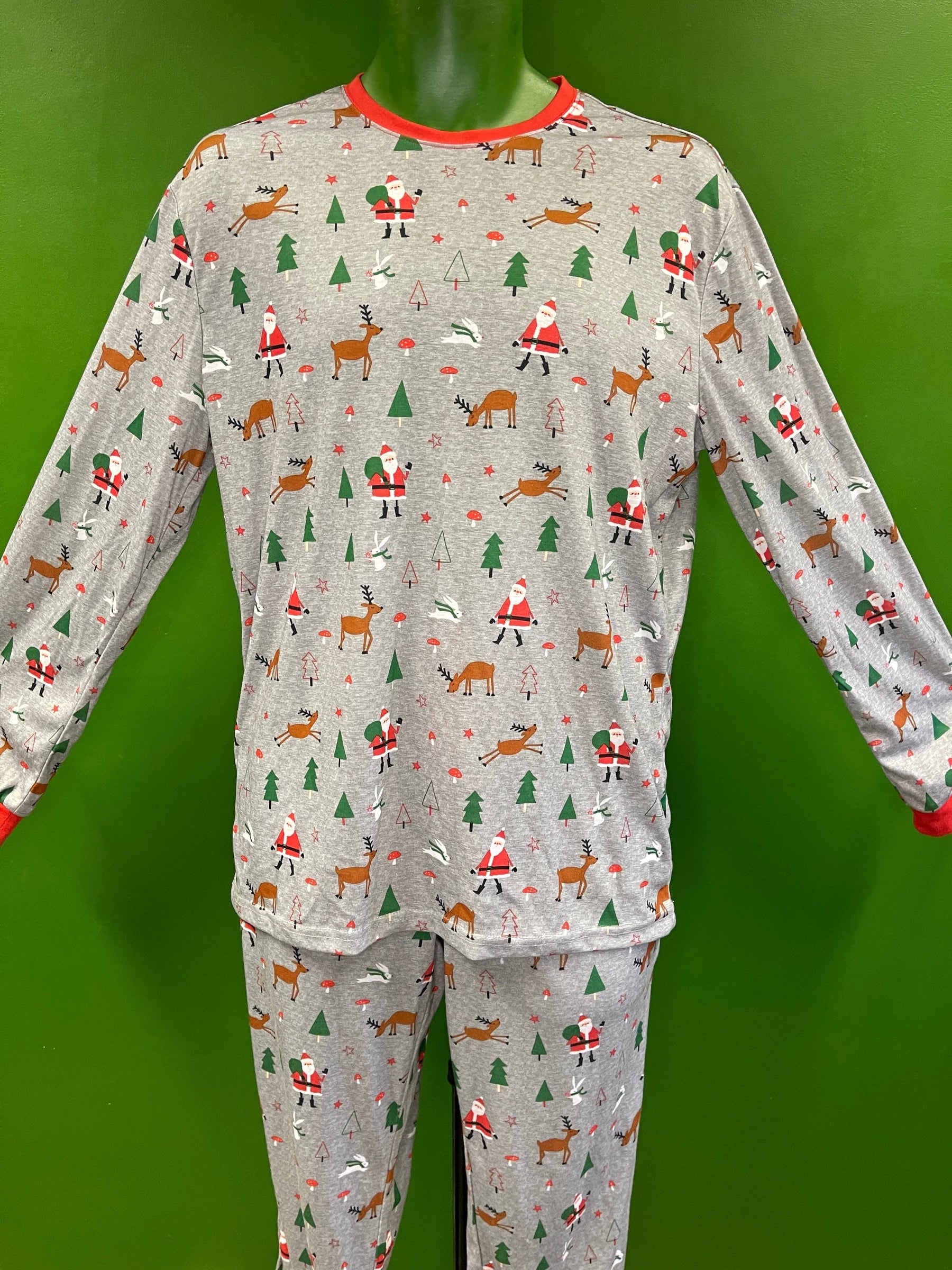 Christmas Winter Holiday 2-Piece Pyjama Set Men's Medium