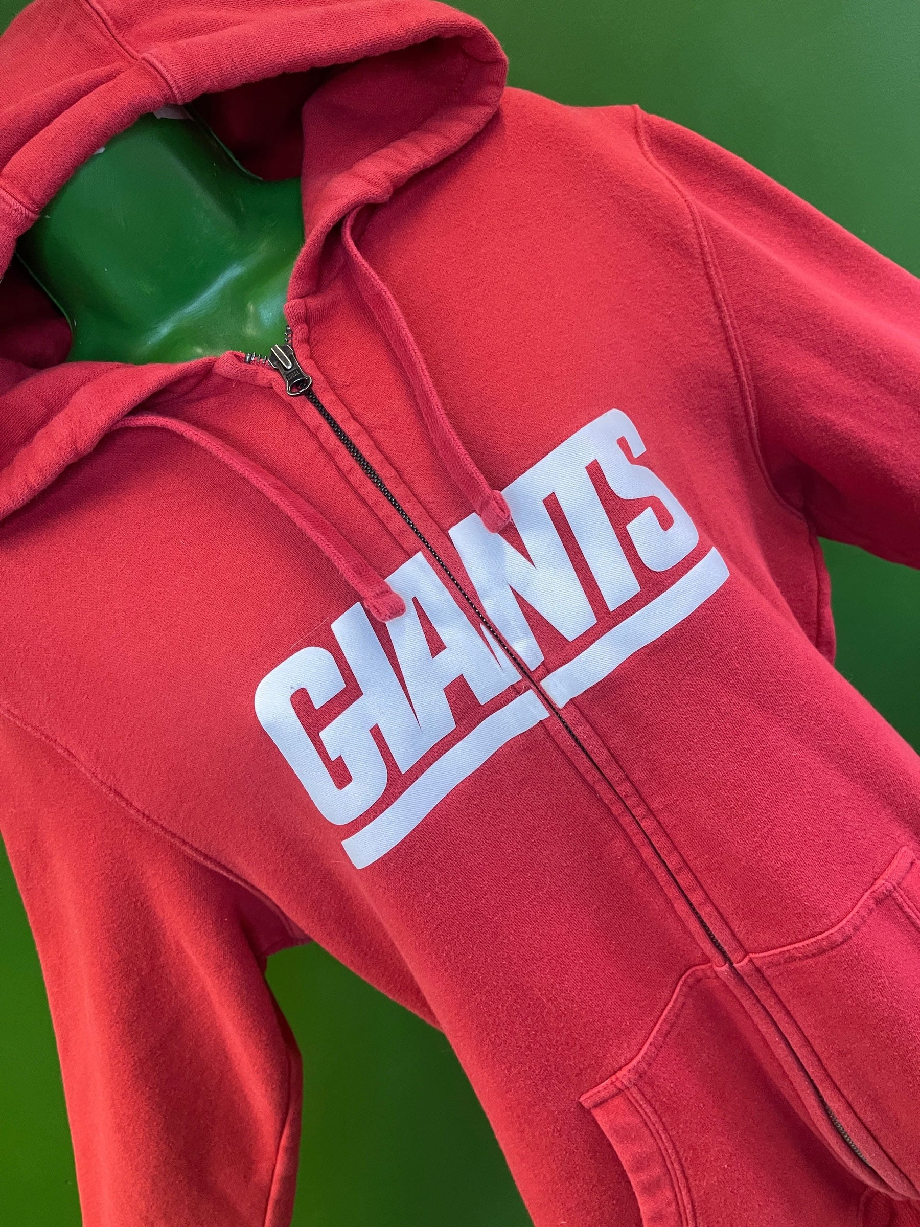 NFL New York Giants Pro Line Red "Rollo" #8 Full-Zip Hoodie Women's Large