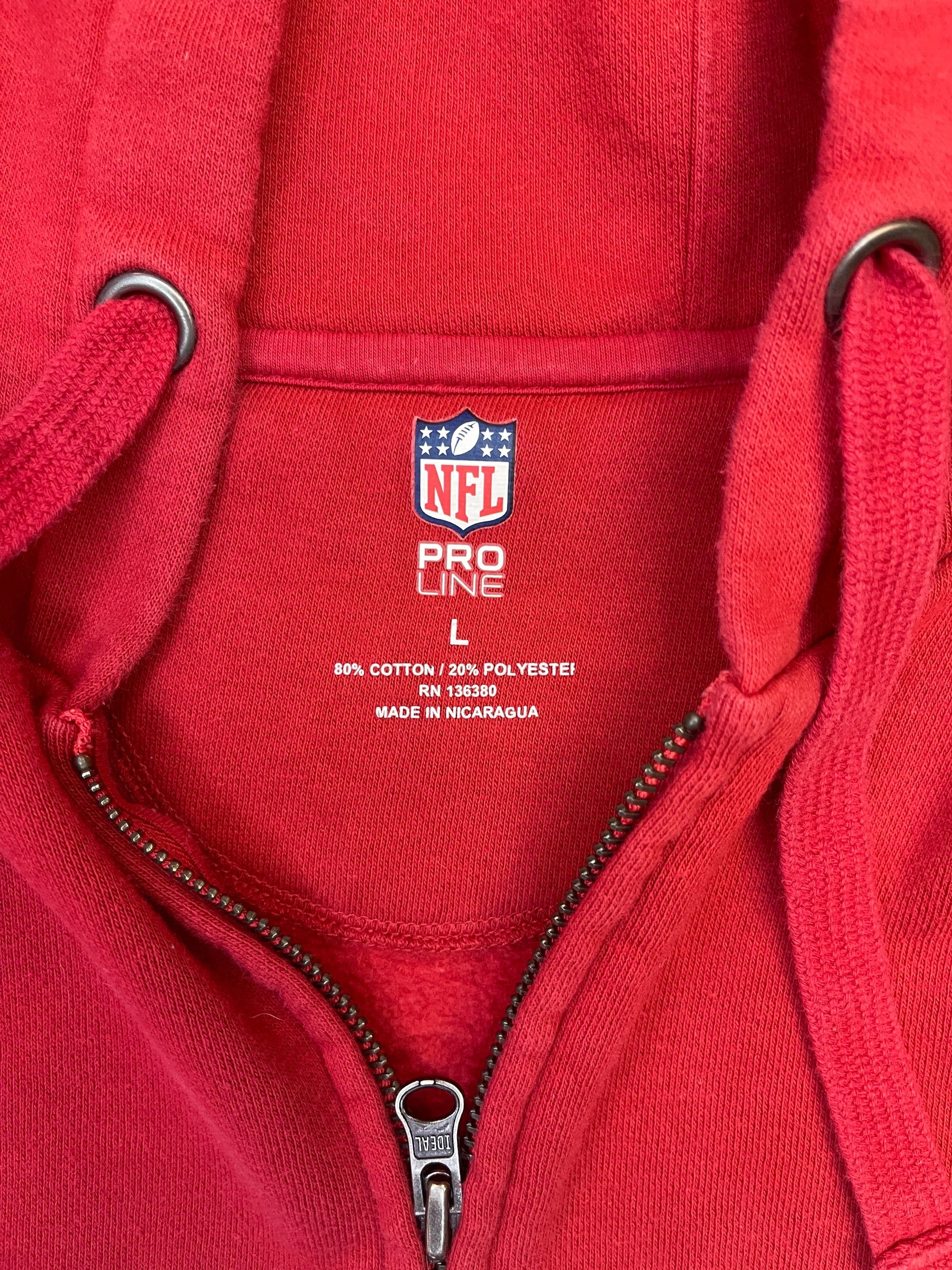 NFL New York Giants Pro Line Red "Rollo" #8 Full-Zip Hoodie Women's Large