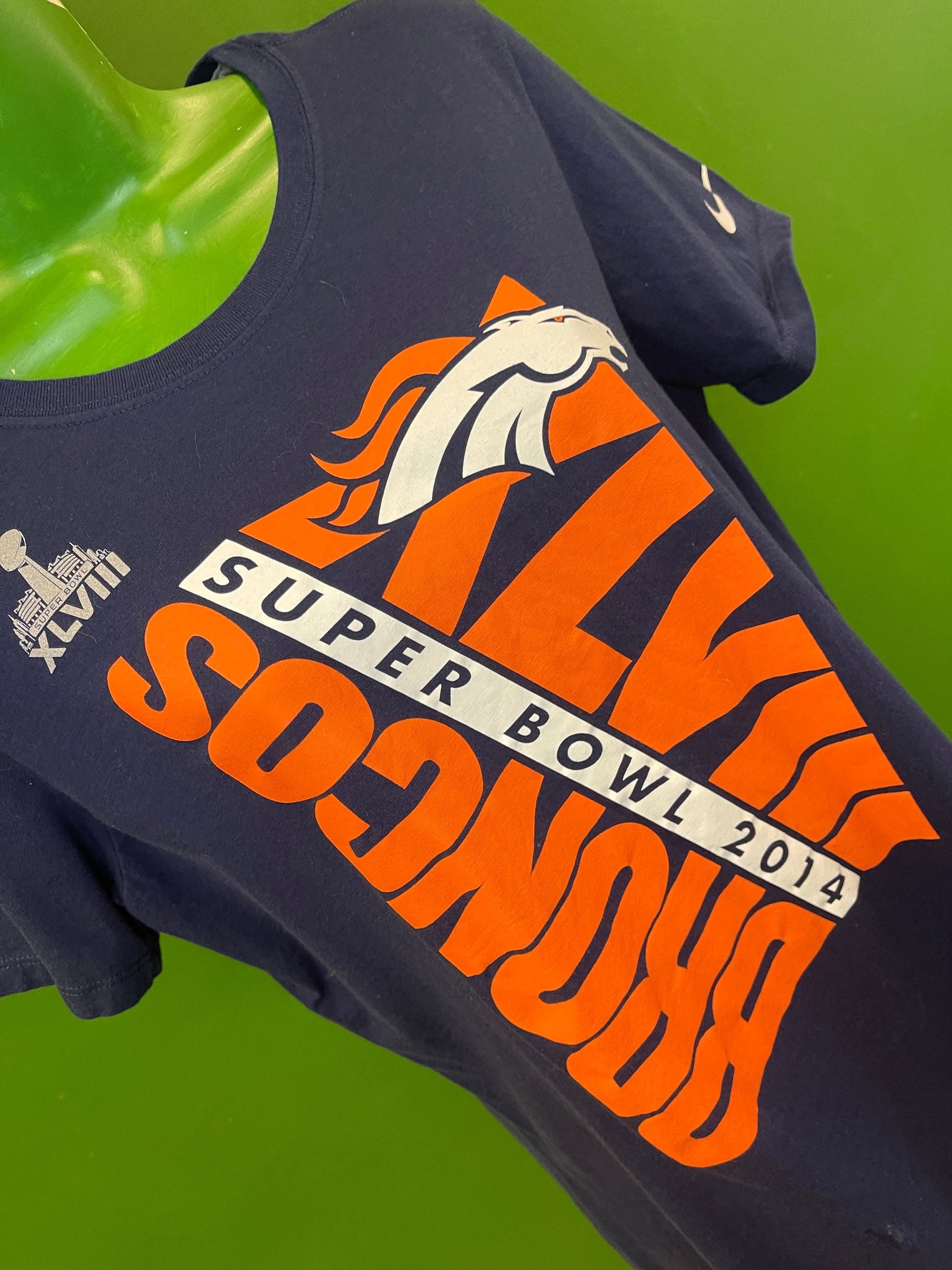 NFL Denver Broncos Super Bowl XLVIII Sparkle Slim Fit T-Shirt Girls' X-Large