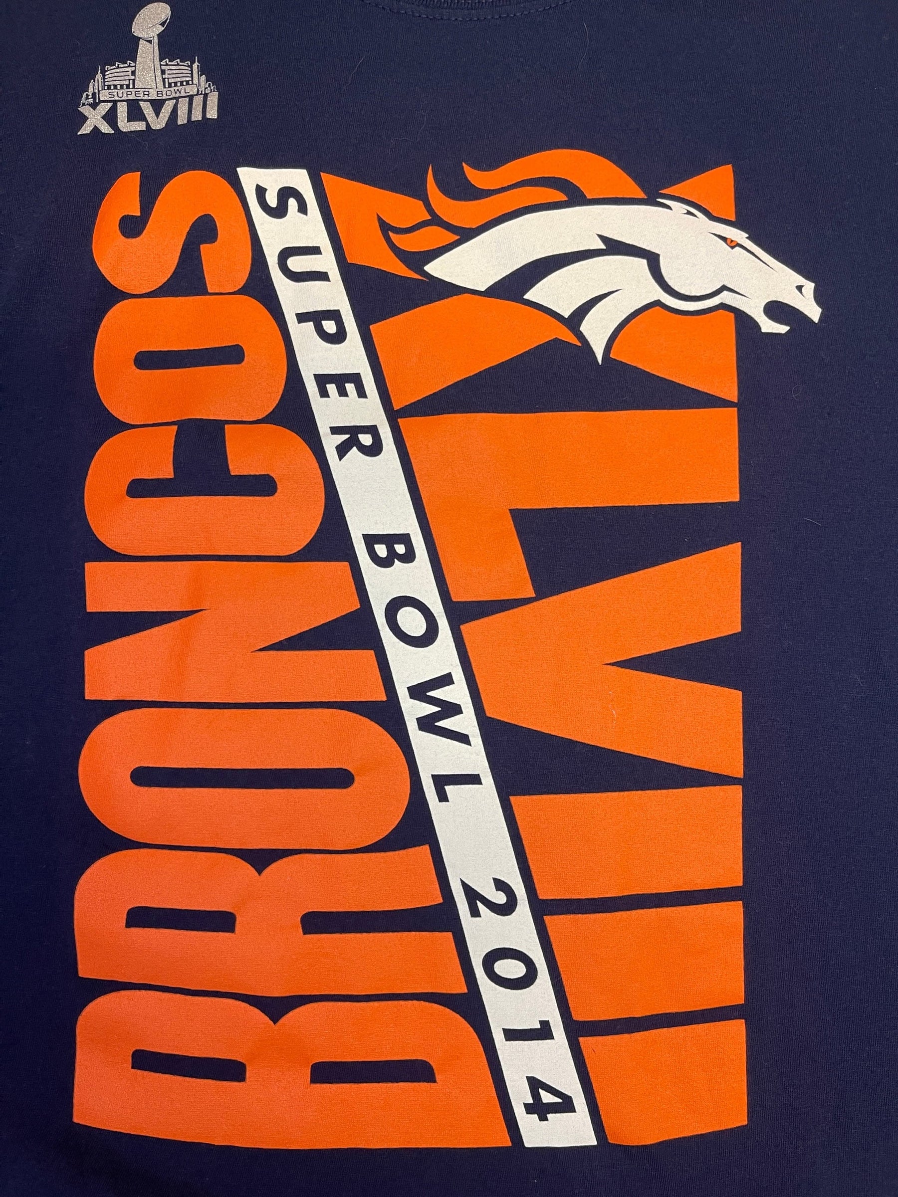 NFL Denver Broncos Super Bowl XLVIII Sparkle Slim Fit T-Shirt Girls' X-Large