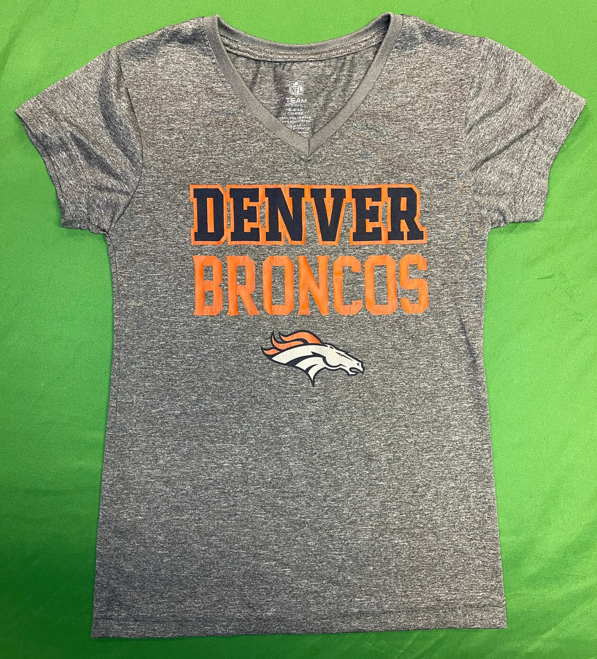 NFL Denver Broncos Heathered Grey Girls' T-Shirt Youth Small