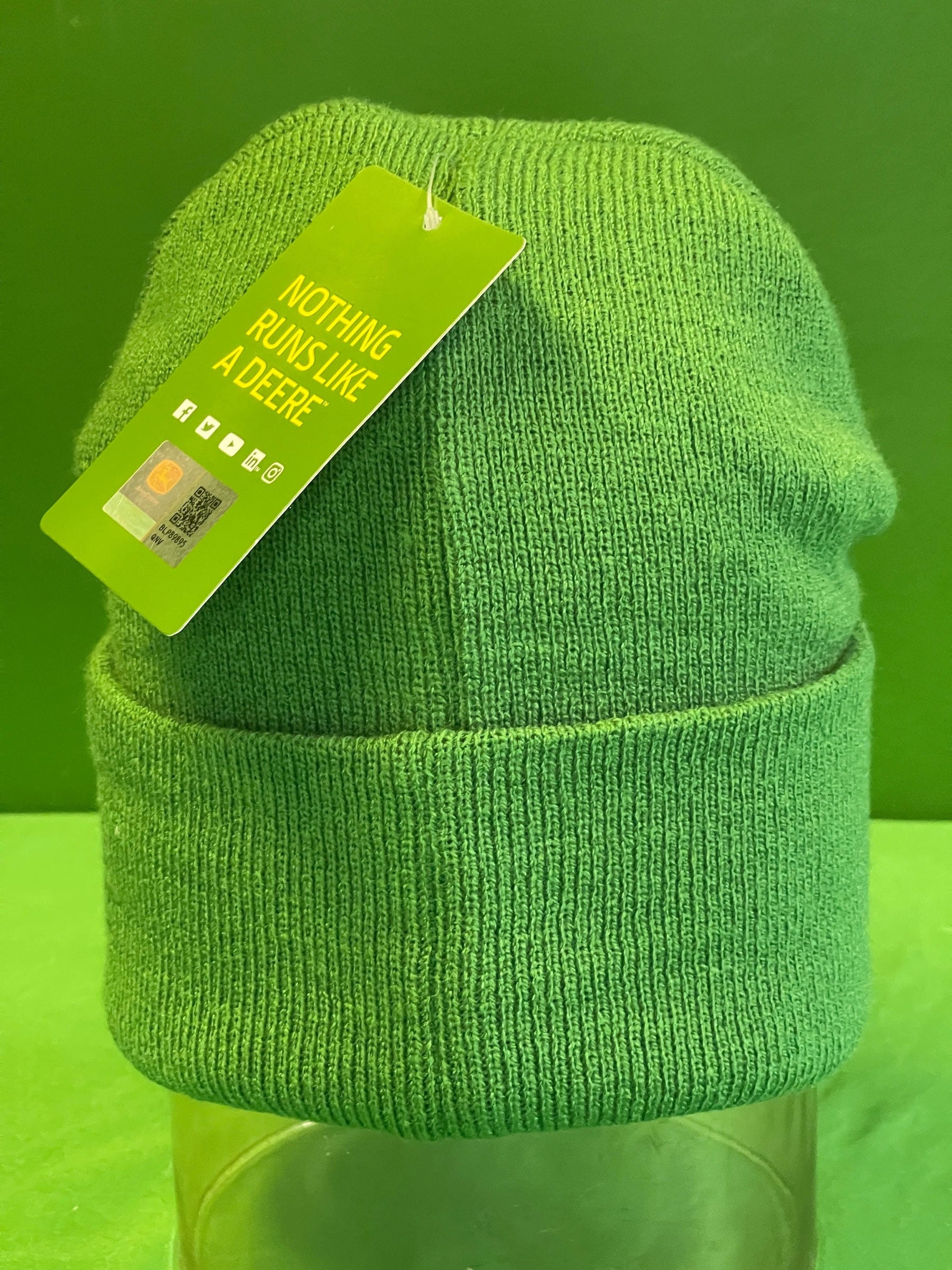 John Deere Stylish Green Woolly Hat Beanie OSFM NWT