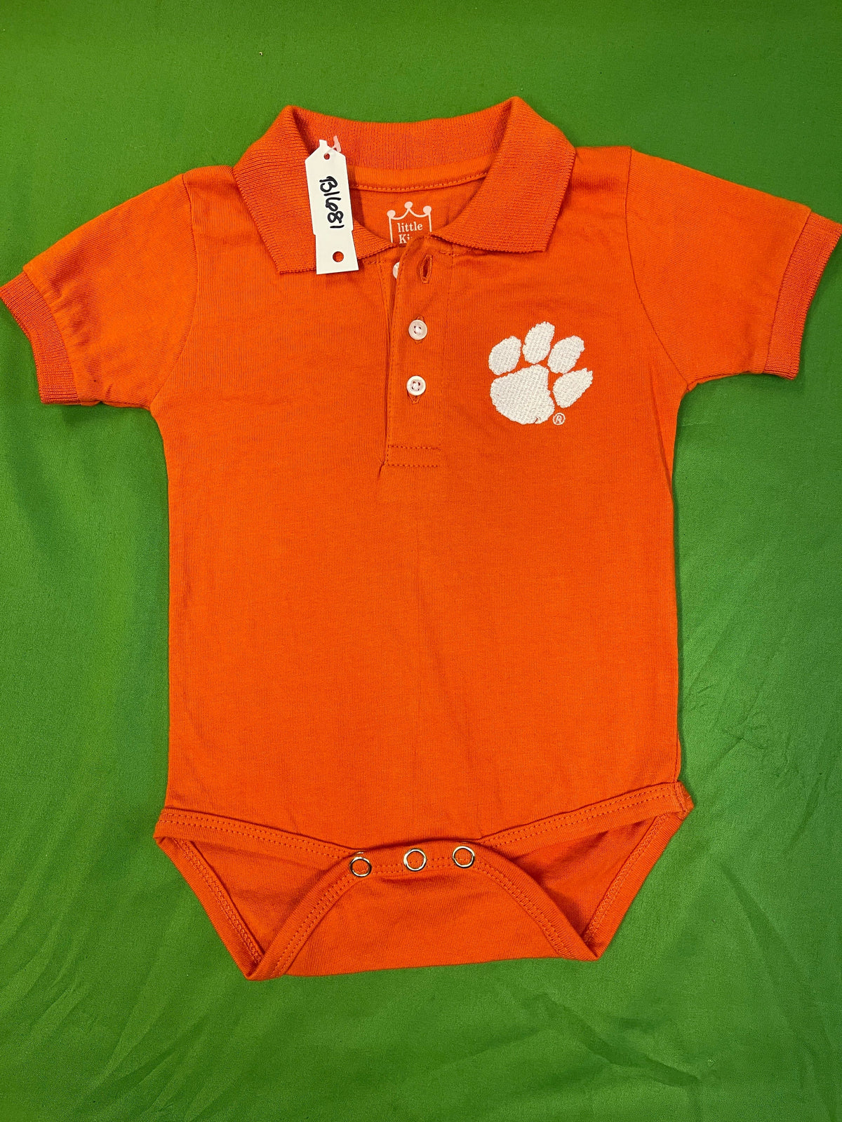 NCAA Clemson Tigers Baby Infant Polo-Style Collared Bodysuit 12 Months