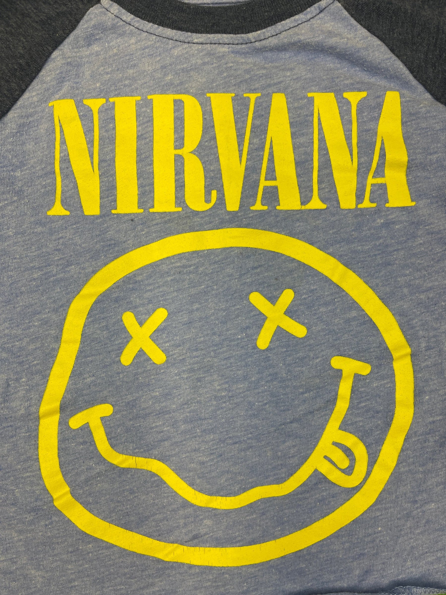 NIRVANA Band Cotton Blend Raglan L/S T-Shirt 12 Months