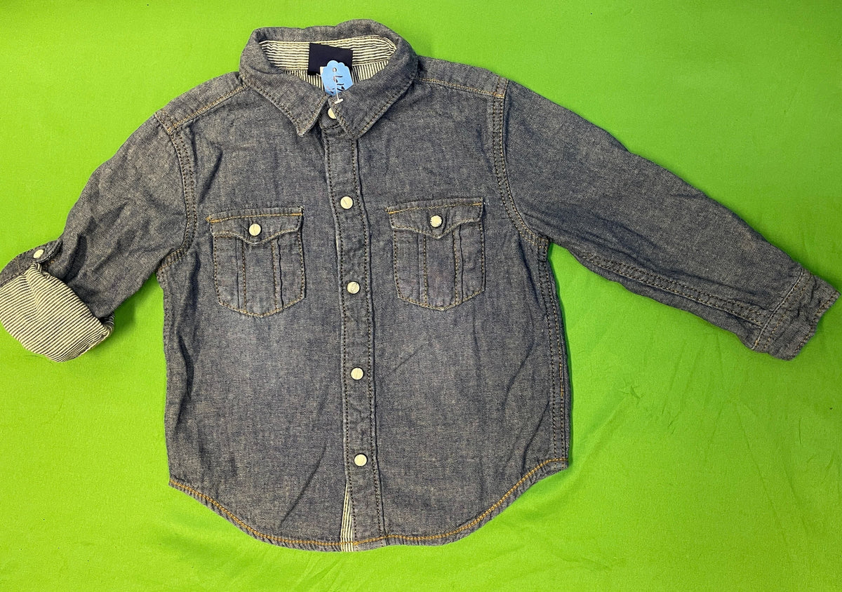 Oshkosh Western Cowboy Denim Snap Front Shirt Toddler 4T