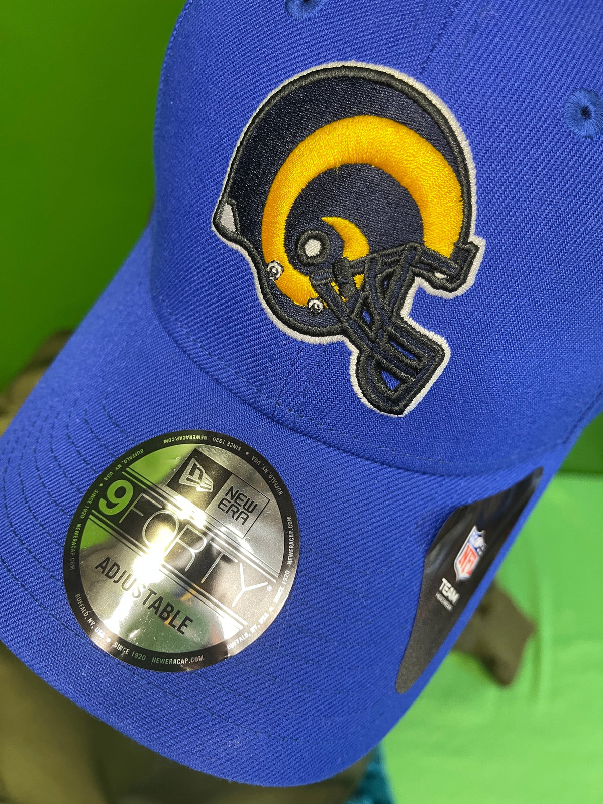 NFL Los Angeles Rams New Era 9FORTY Blue Strapback Hat/Cap OSFM NWT