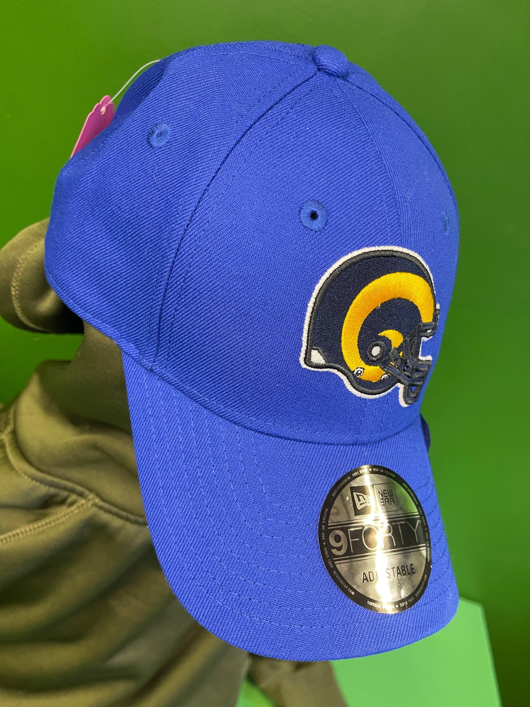 NFL Los Angeles Rams New Era 9FORTY Blue Strapback Hat/Cap OSFM NWT