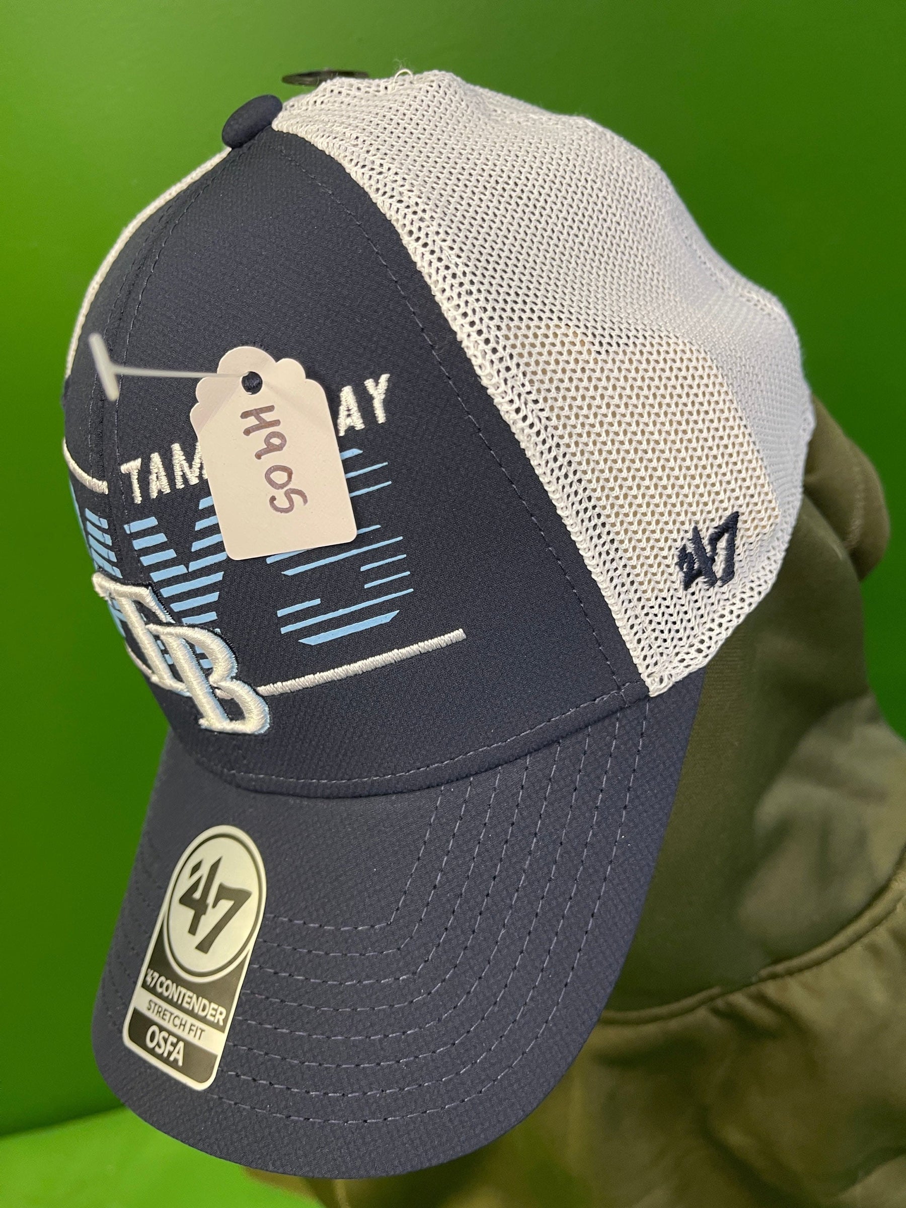 MLB Tampa Bay Rays '47 Contender Mesh Stretch Hat/Cap OSFM NWT
