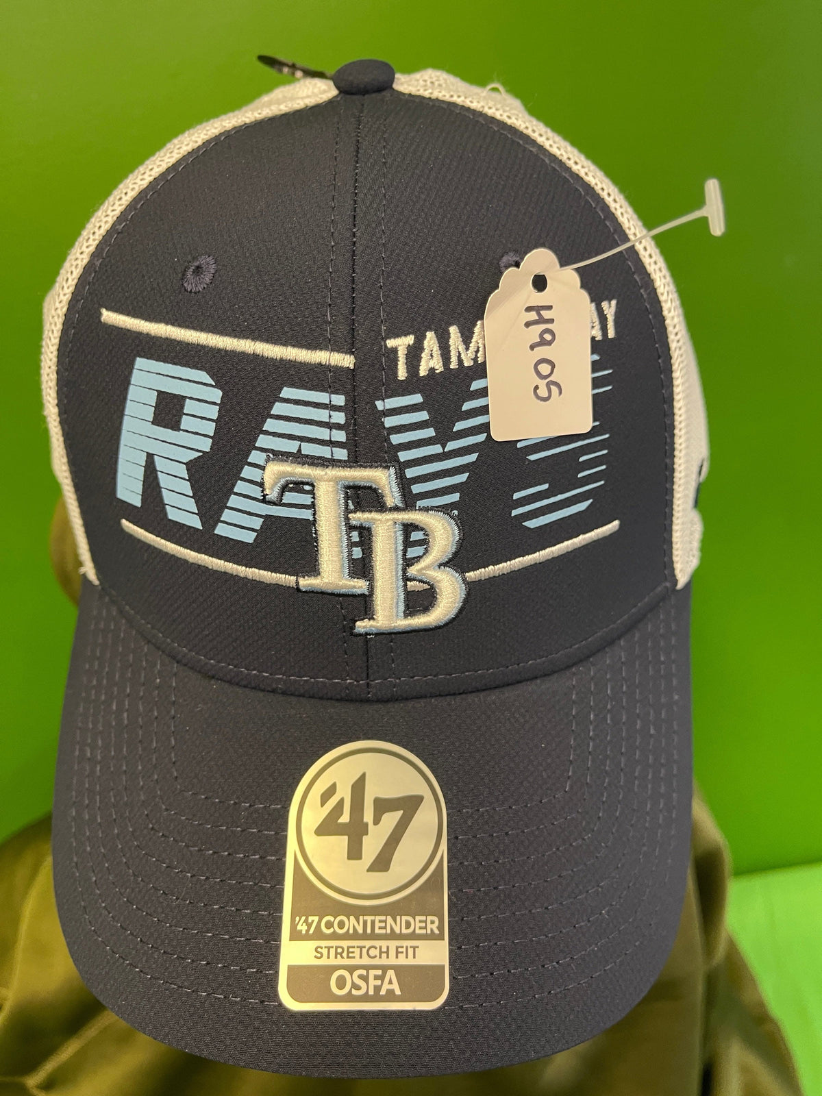 MLB Tampa Bay Rays '47 Contender Mesh Stretch Hat/Cap OSFM NWT