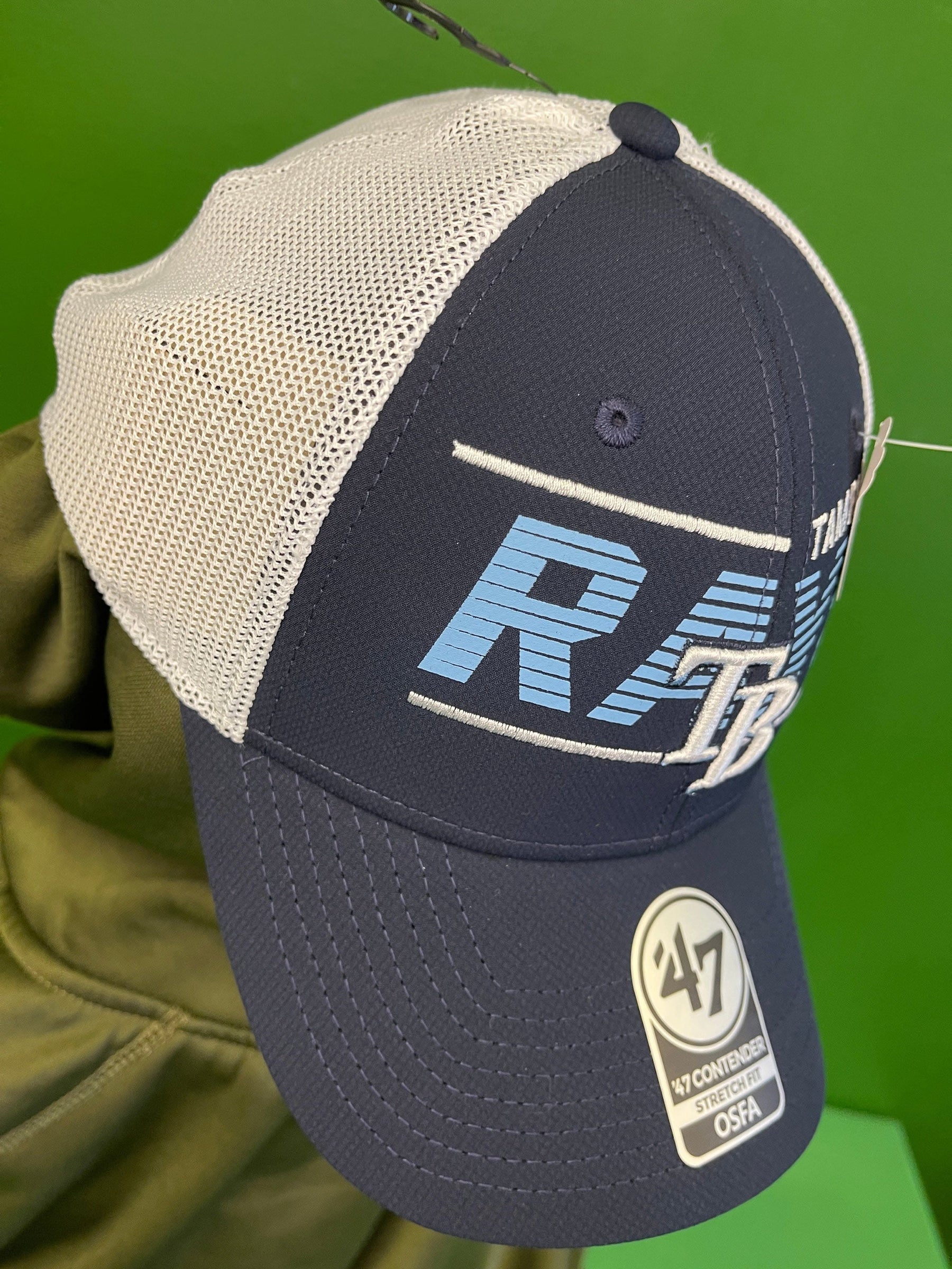 MLB Tampa Bay Rays '47 Contender Mesh Stretch Hat/Cap OSFM NWT