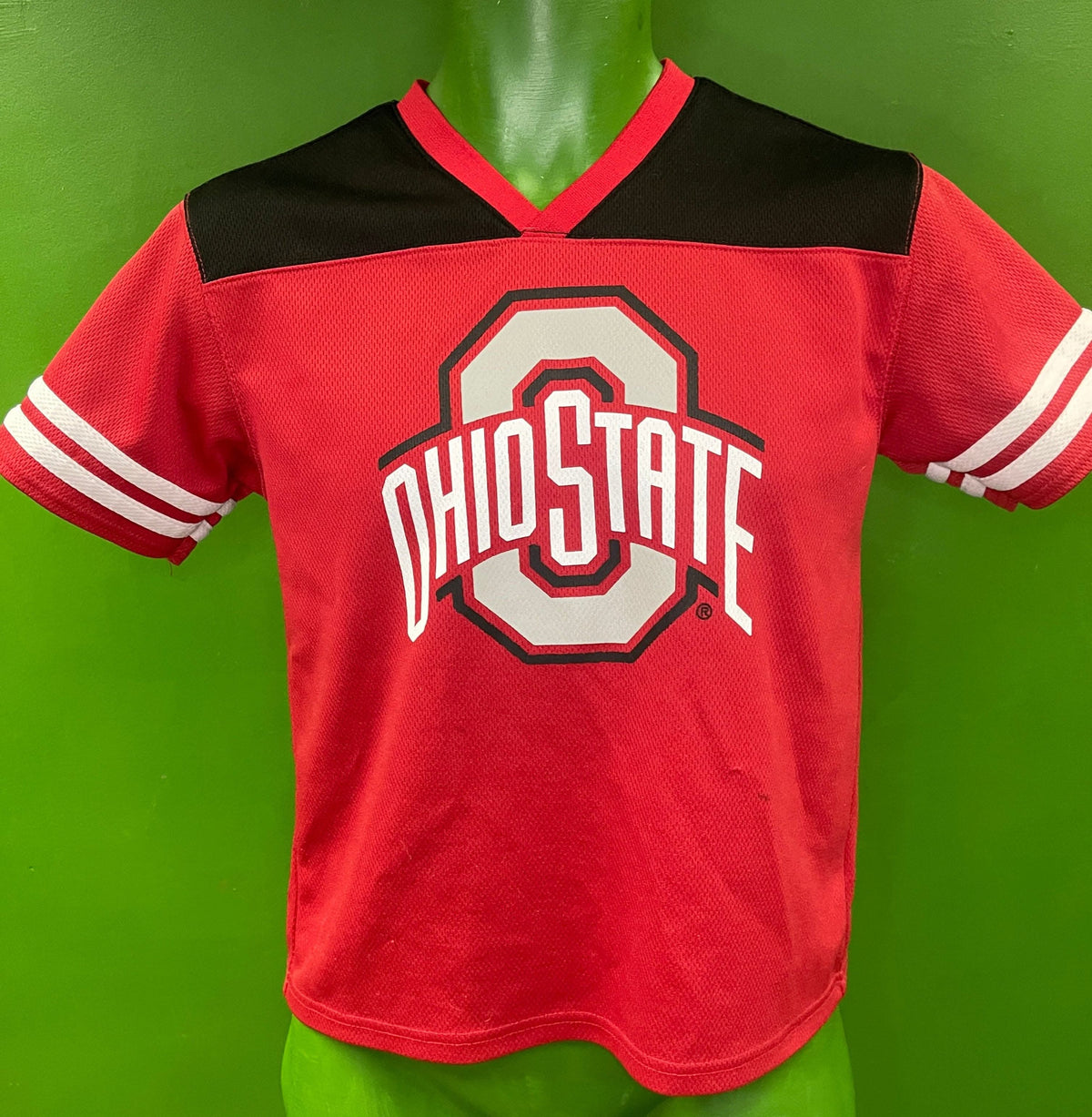 NCAA Ohio State Buckeyes Jersey-Style Top Youth Medium 10-12