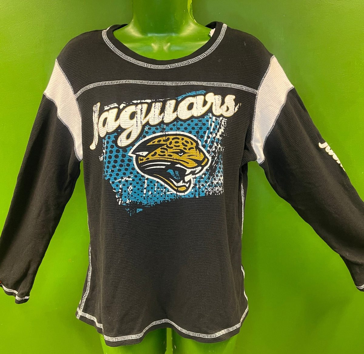 NFL Jacksonville Jaguars Waffle Fabric L/S T-Shirt Women's X-Small