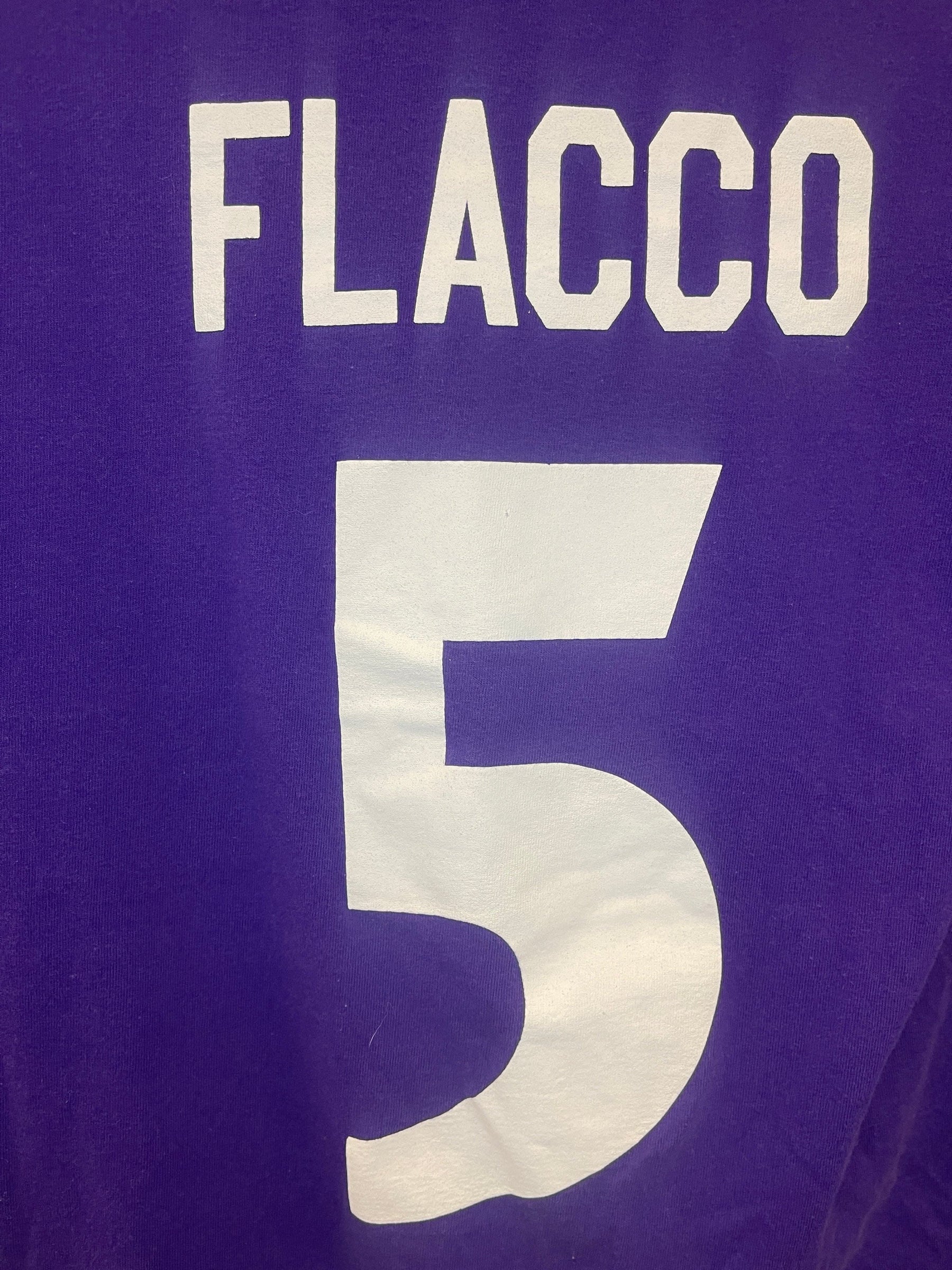 NFL Baltimore Ravens Joe Flacco #5 Triple Threat T-Shirt Men's Large